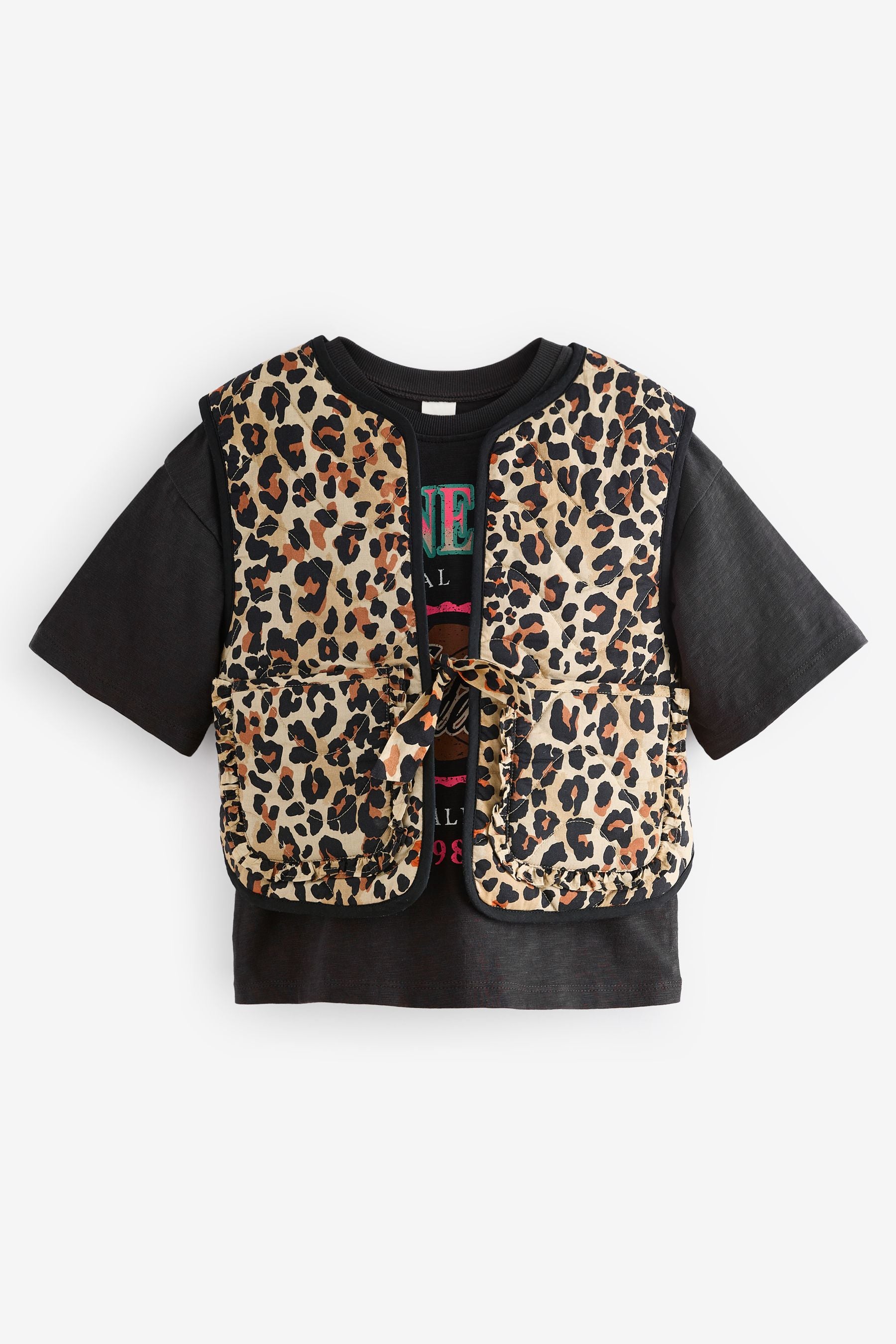 Animal Print Gilet and T-Shirt Set (3-16yrs)