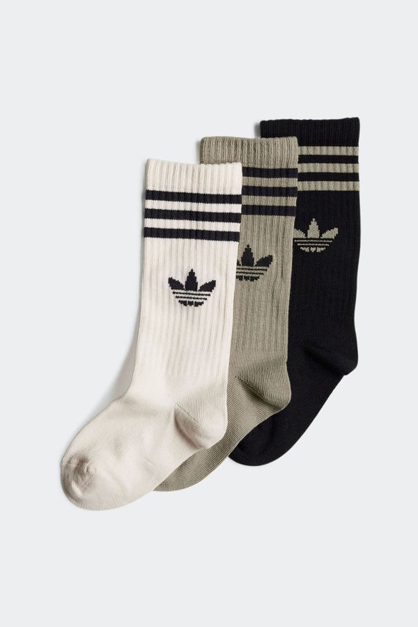 adidas Originals Green/Black Crew Socks 3 Pack