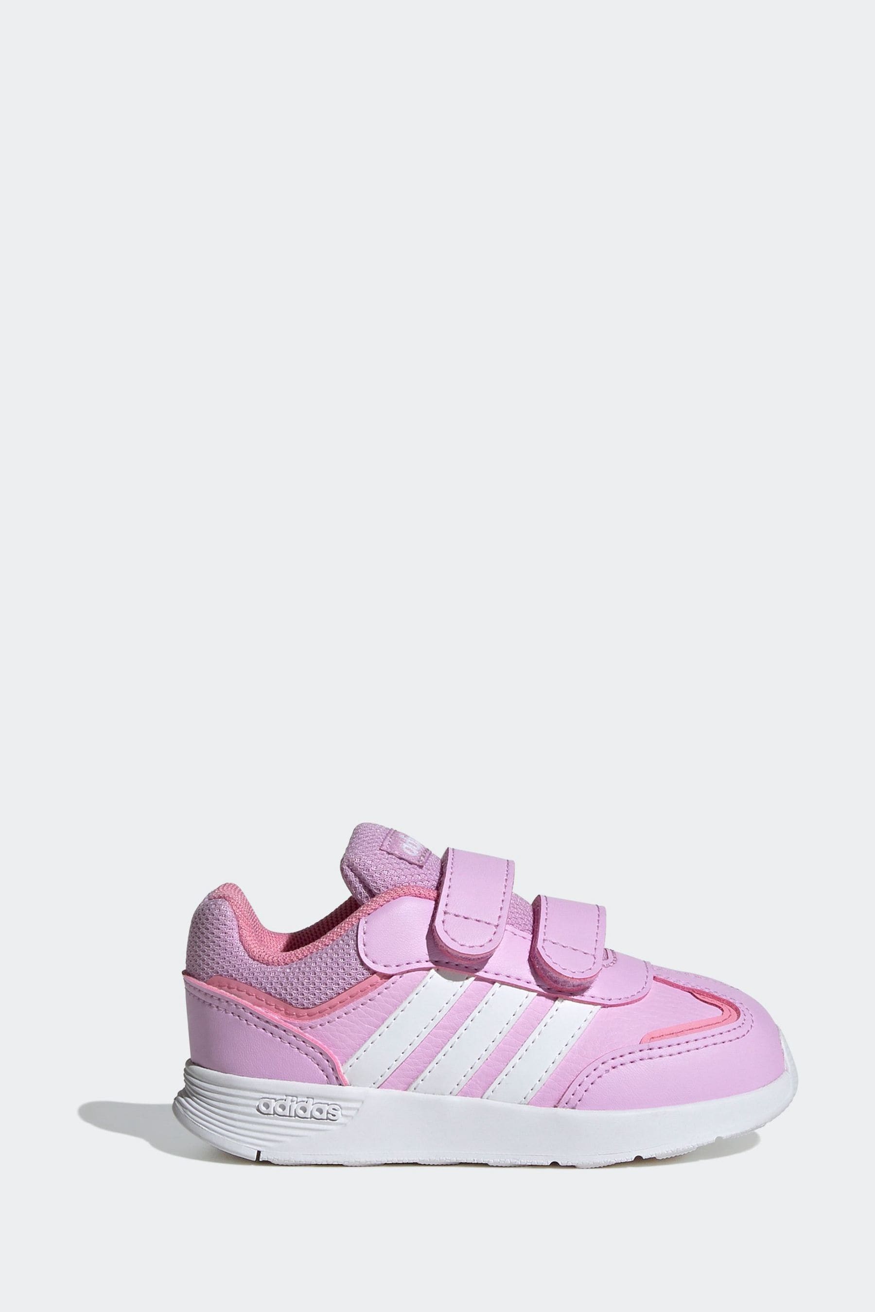 adidas White/Pink Kids Tensaur Switch Shoes