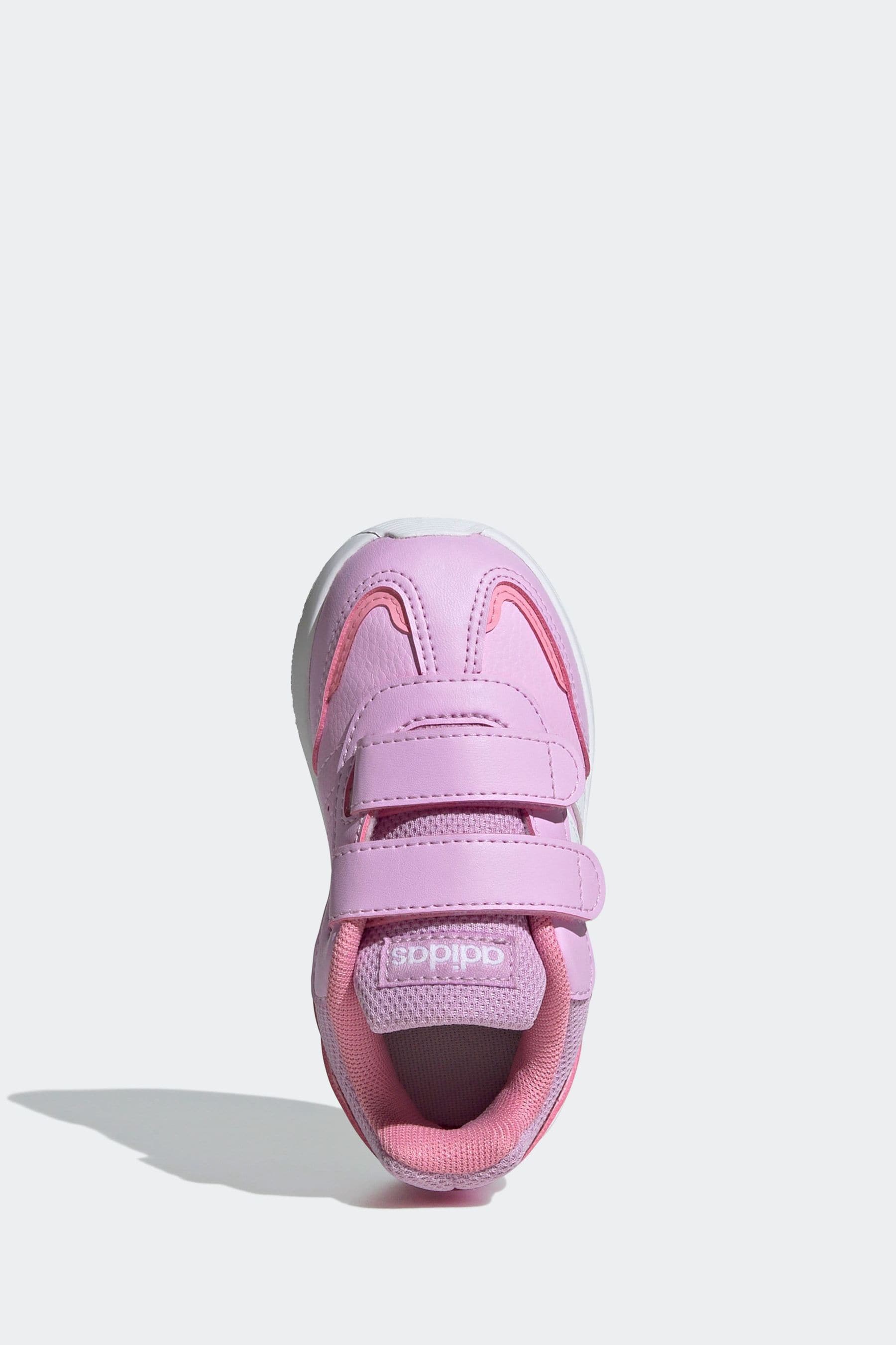 adidas White/Pink Kids Tensaur Switch Shoes