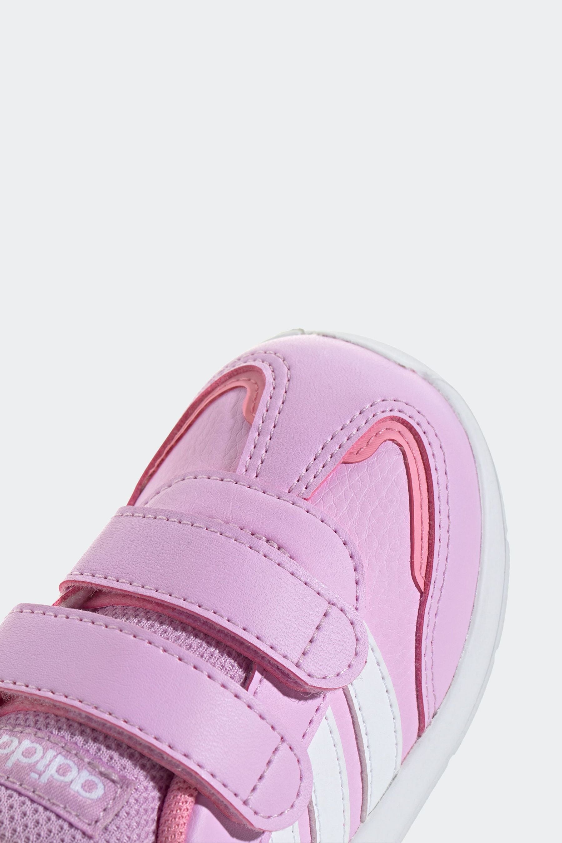 adidas White/Pink Kids Tensaur Switch Shoes