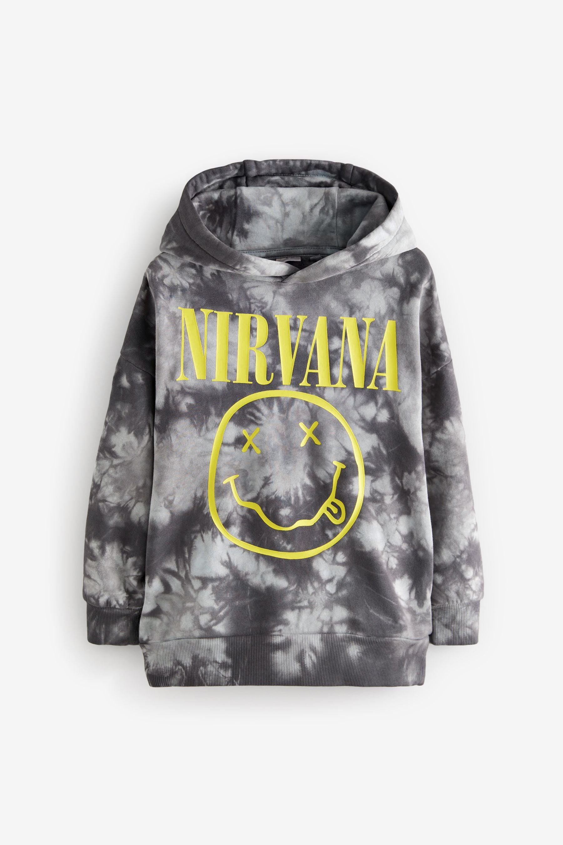 Black/White Nirvana Band Tie Dye Hoodie (3-16yrs)