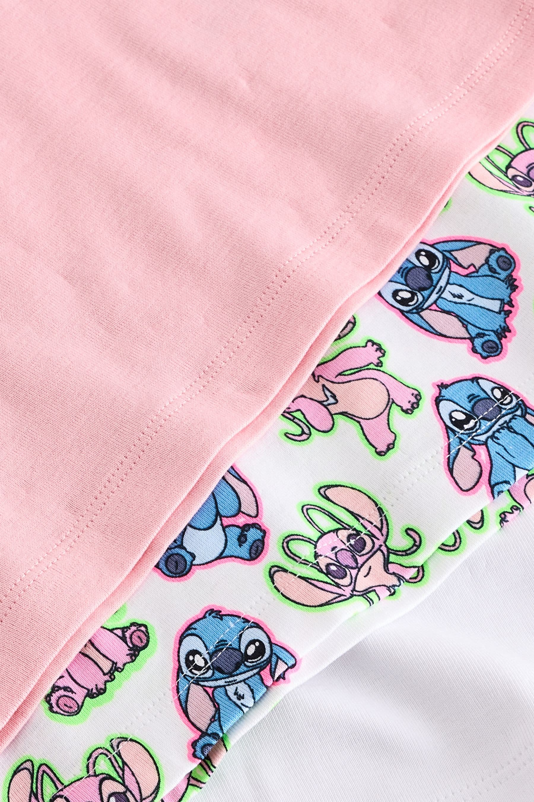 Pink/White 100% Cotton Lilo and Stitch Vests (1.5-12yrs)