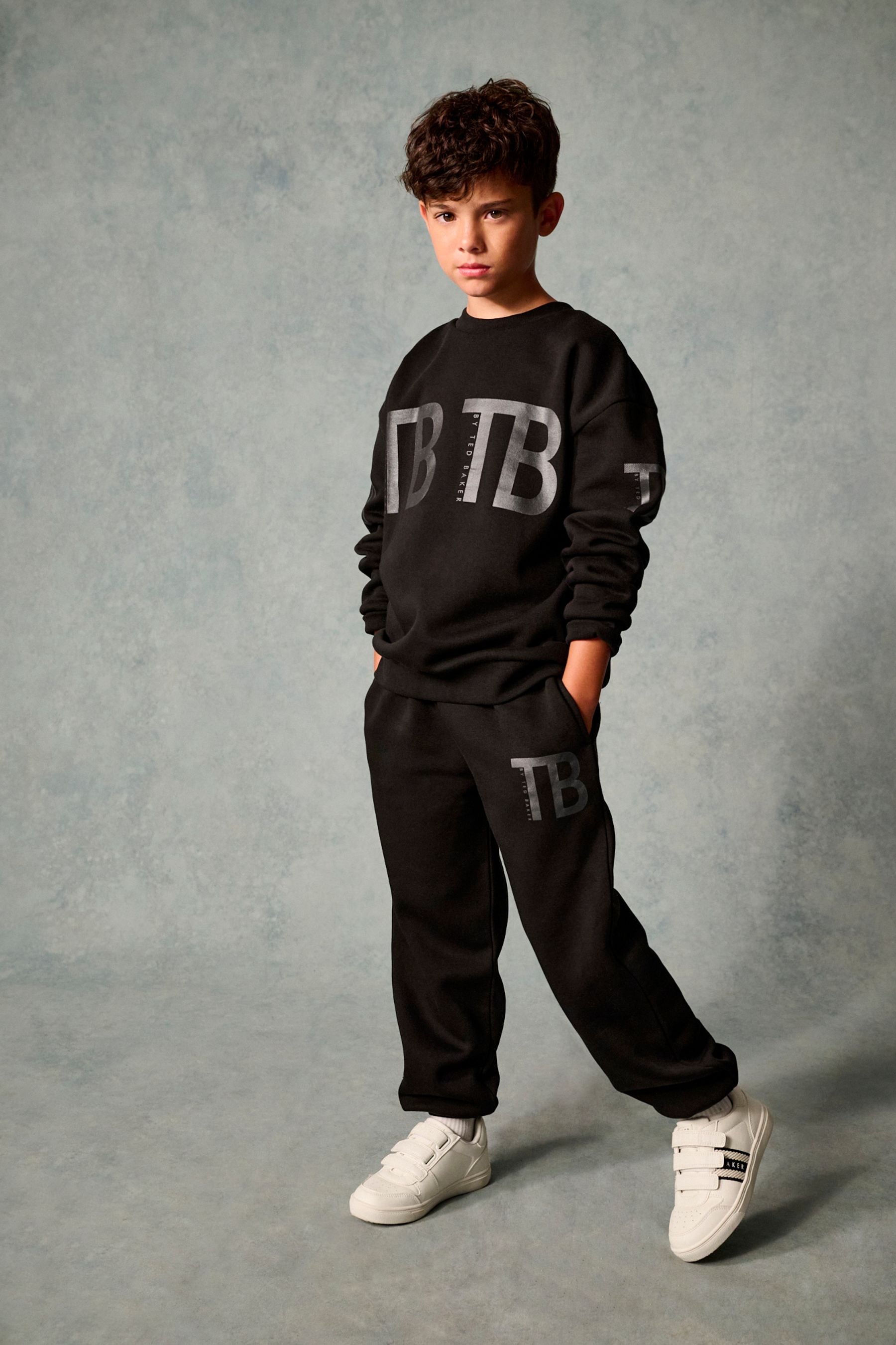 Baker by Ted Baker Black Sweatshirt and Joggers Set