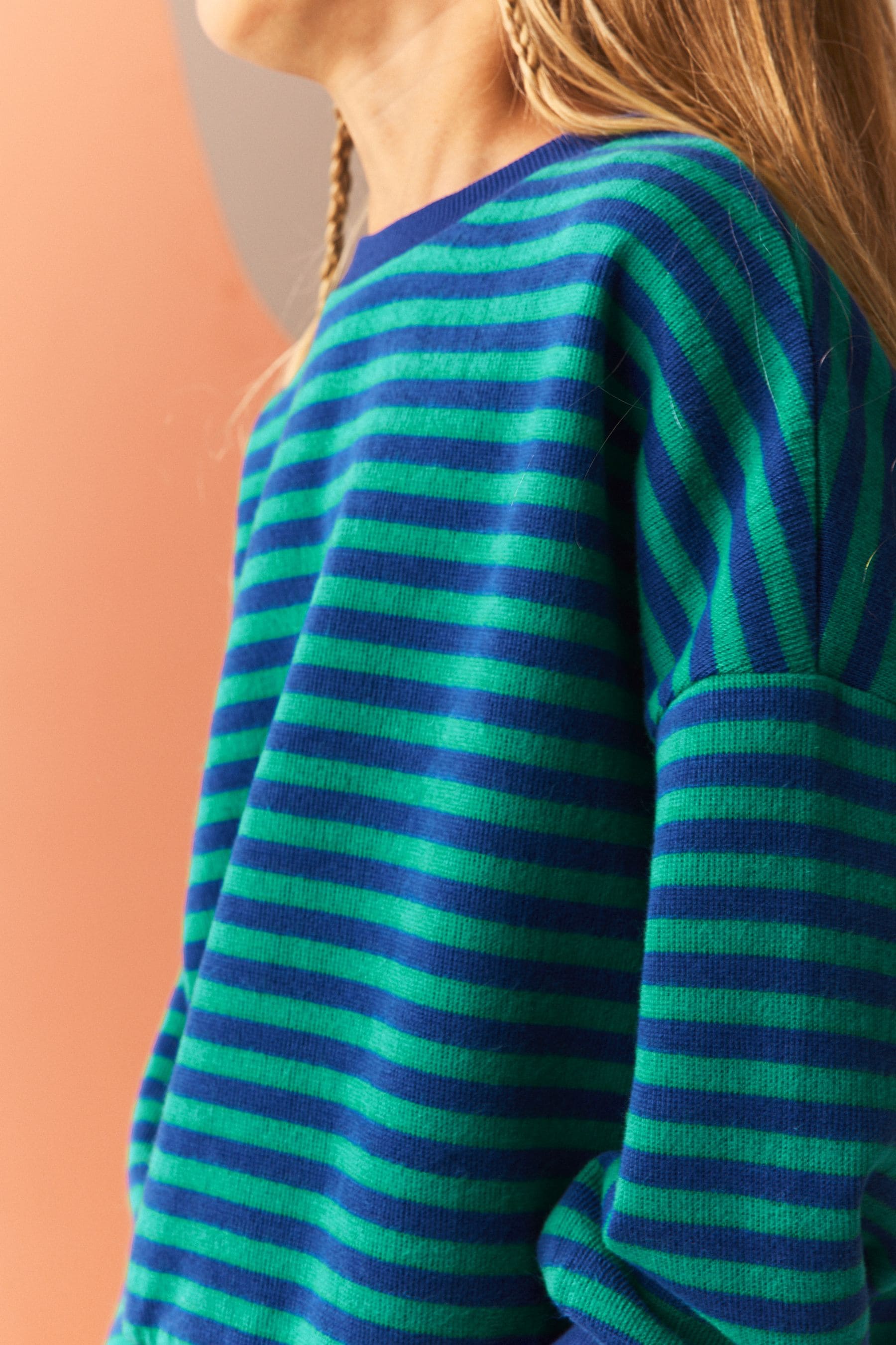 Blue Oversized Cosy Rib Sweatshirt (3-16yrs)