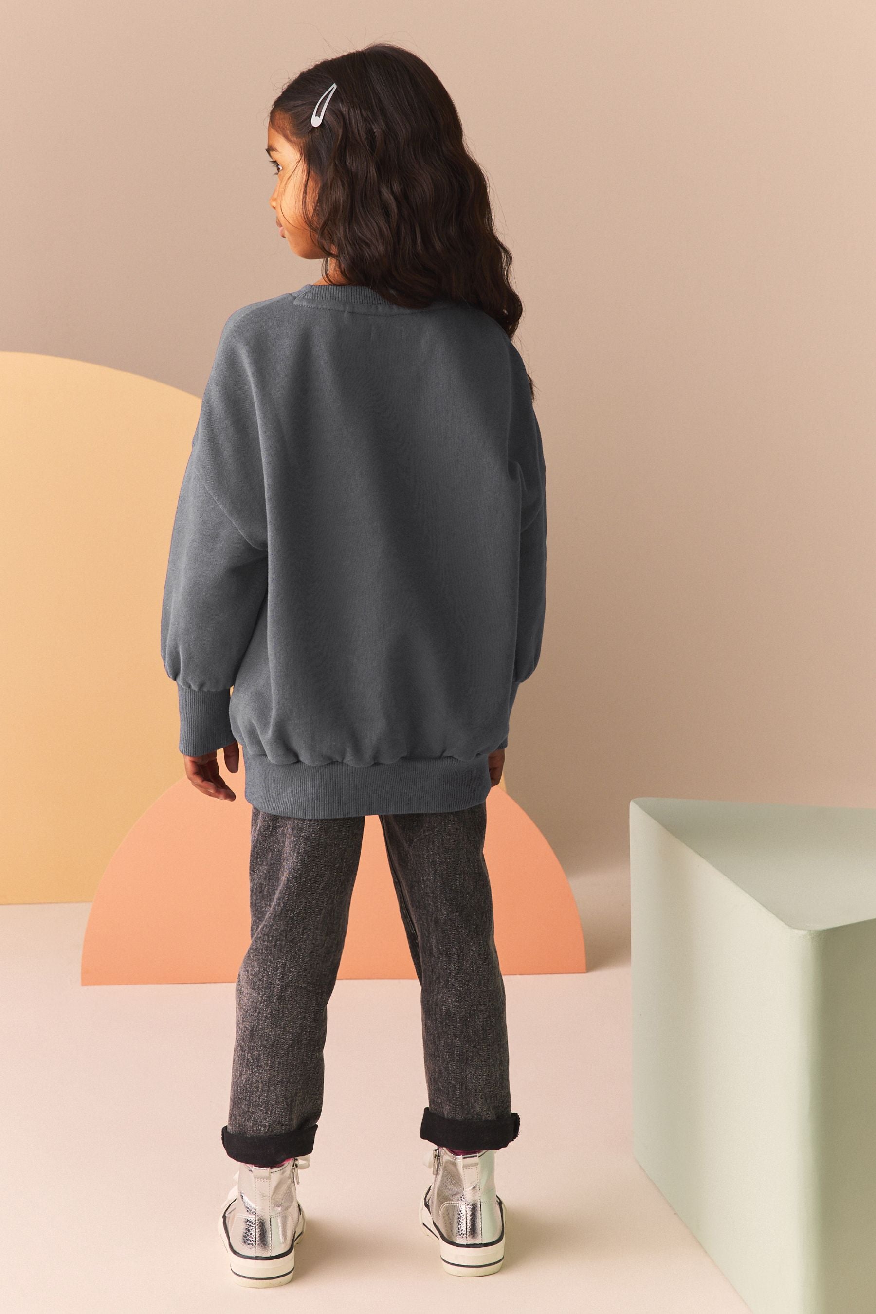 Grey Celestial Embellished Sweatshirt (3-16yrs)