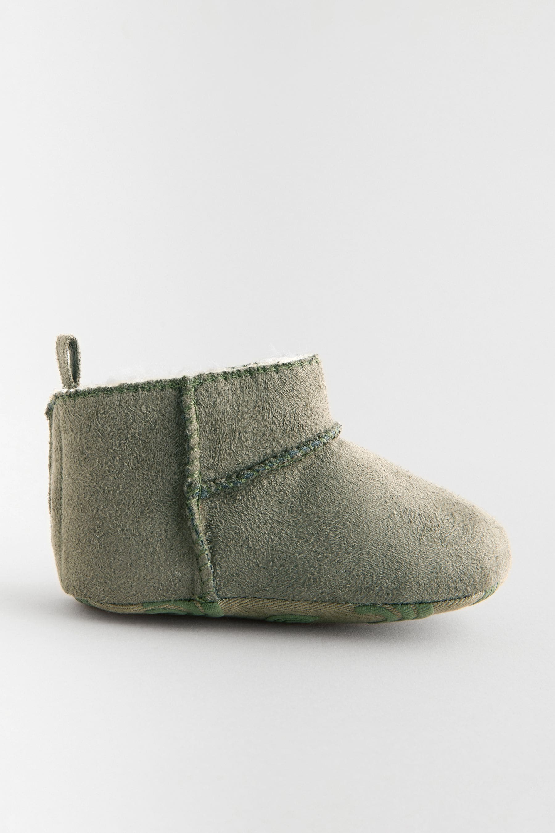 Green Warm Lined Baby Pull On Boots (0-2mths)