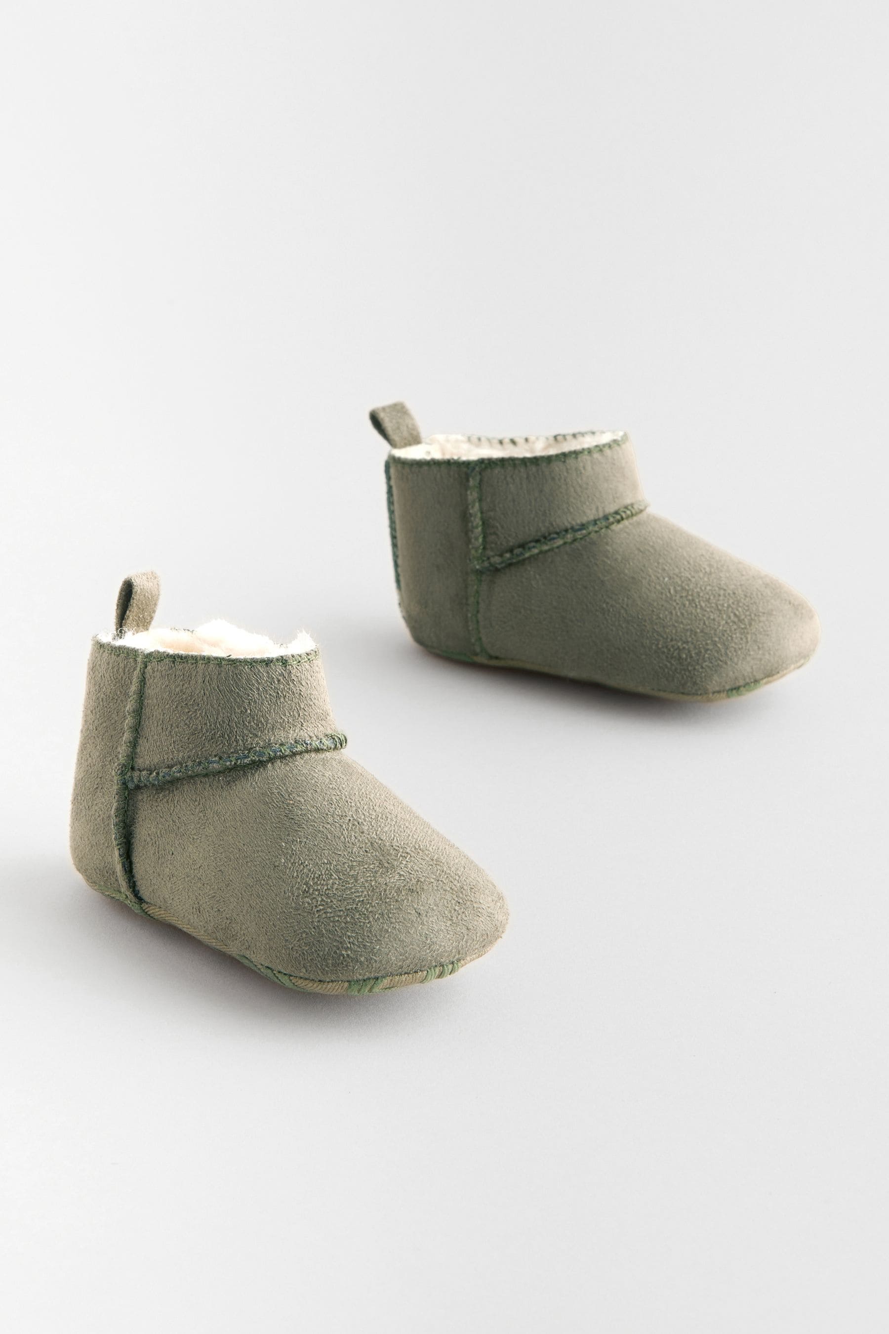 Green Warm Lined Baby Boots (0-2mths)