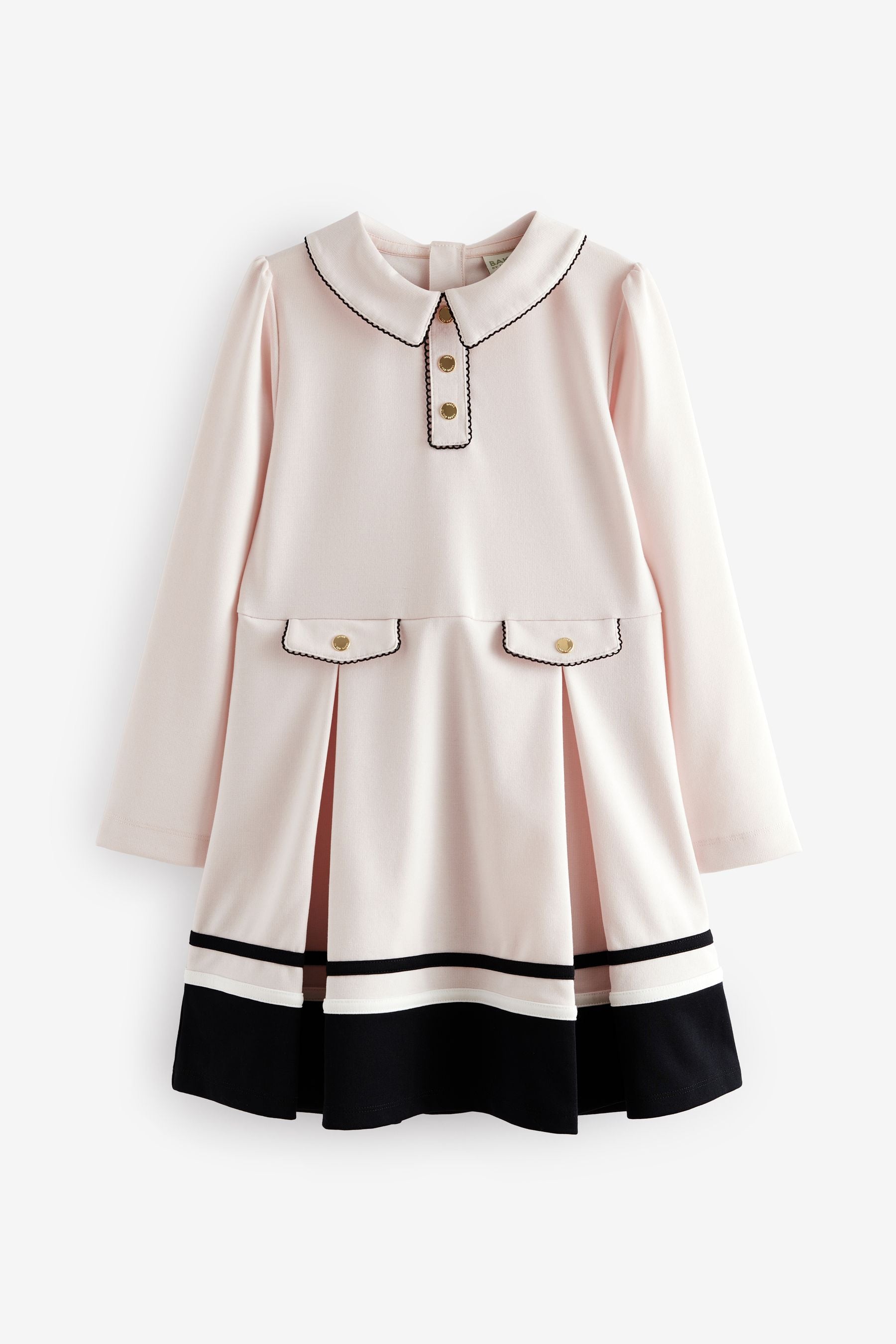 Baker by Ted Baker Cream Panel Hem Ponte Dress