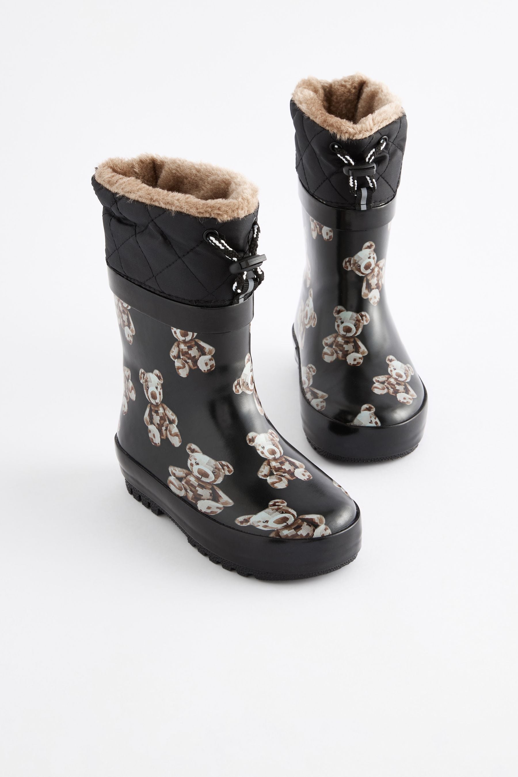 Black Bears Thermal Thinsulate™ Lined Cuff Wellies