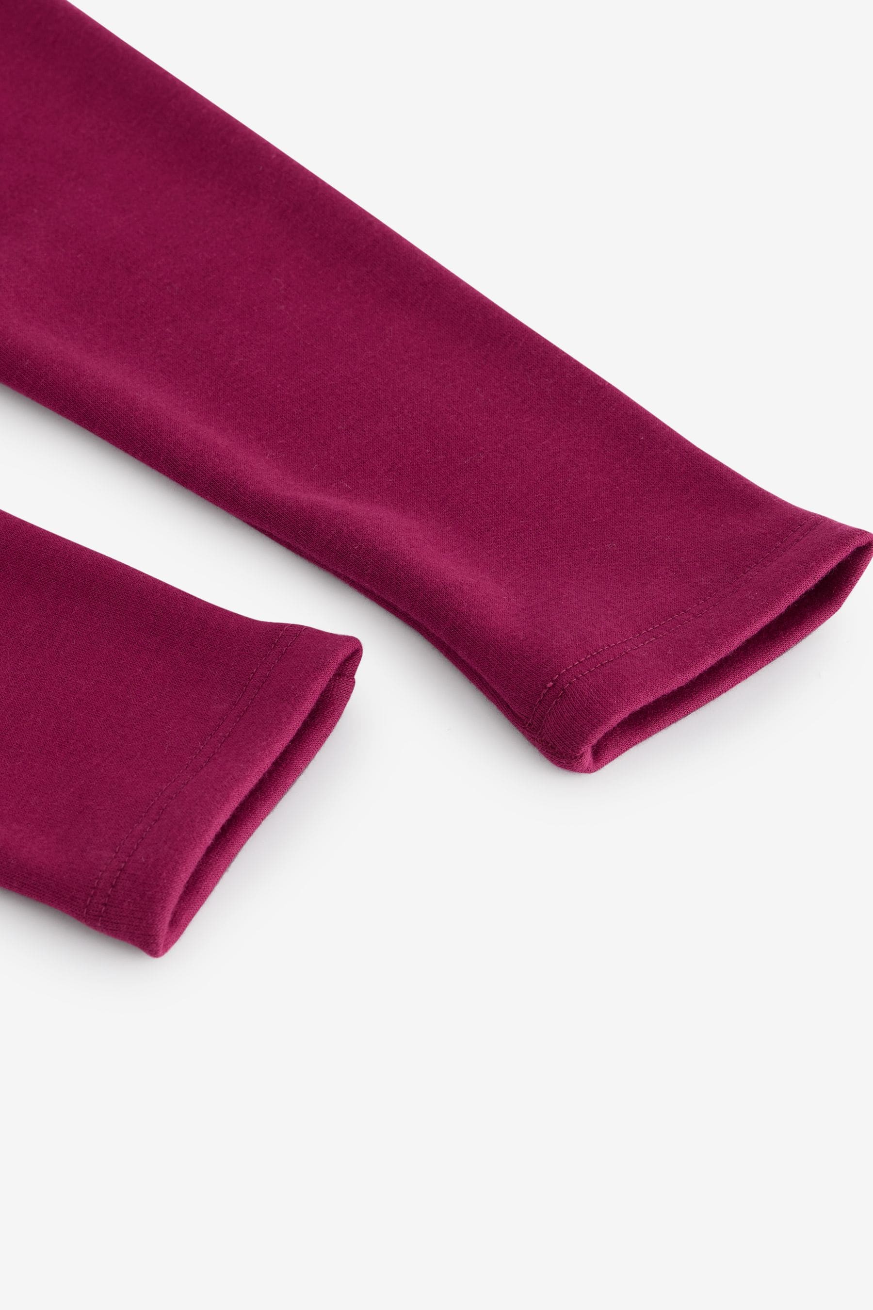 Berry Red Regular Length Cosy Fleece Lined Leggings (3-16yrs)