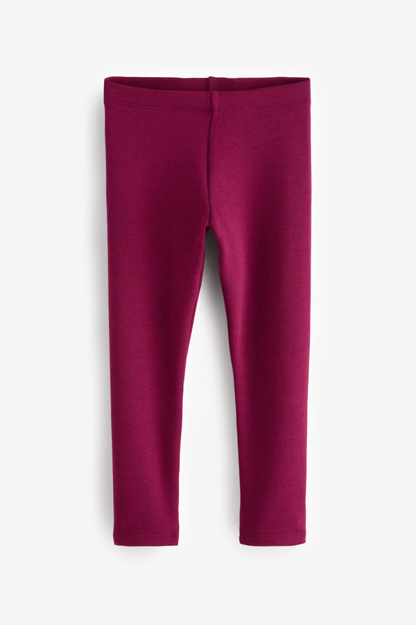 Burgundy Red Cosy Fleece Lined Leggings (3-16yrs)