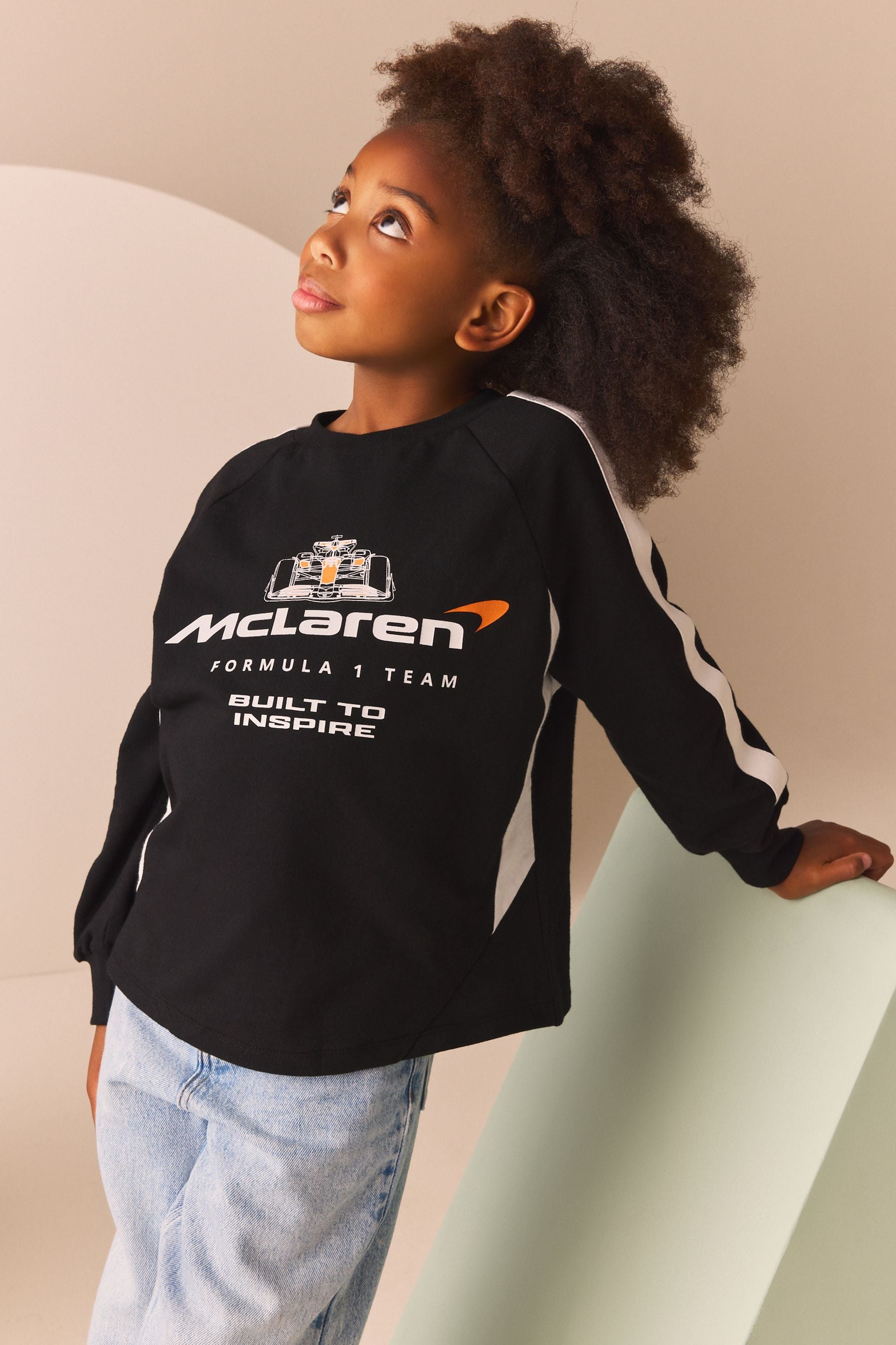 Black Mclaren Long Sleeve 100% Cotton Sweatshirt (3-16yrs)