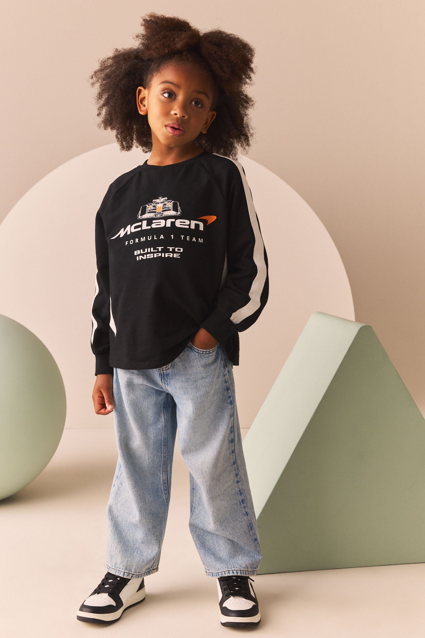 Black Mclaren Long Sleeve 100% Cotton Sweatshirt (3-16yrs)