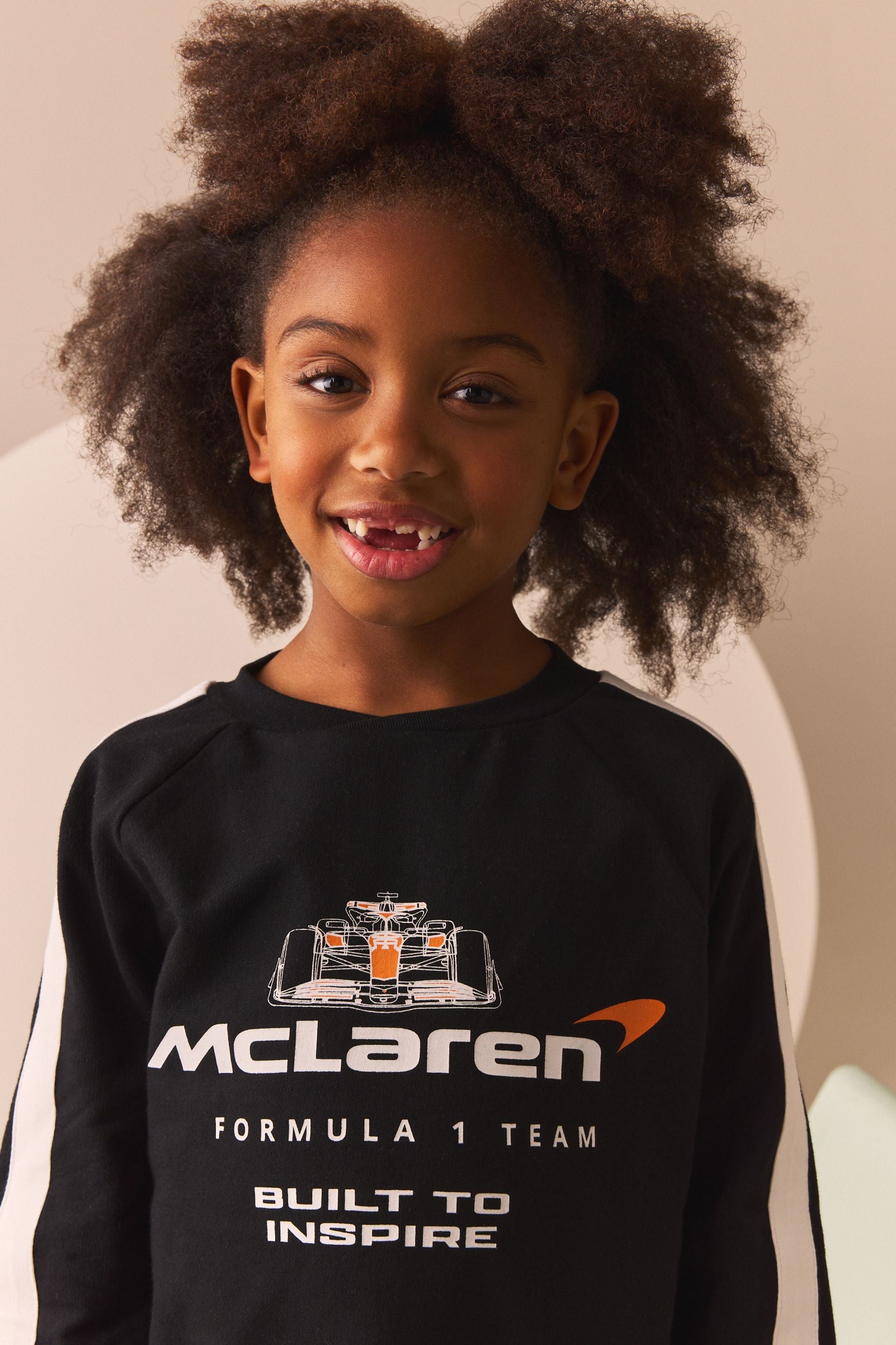 Black Mclaren Long Sleeve 100% Cotton Sweatshirt (3-16yrs)