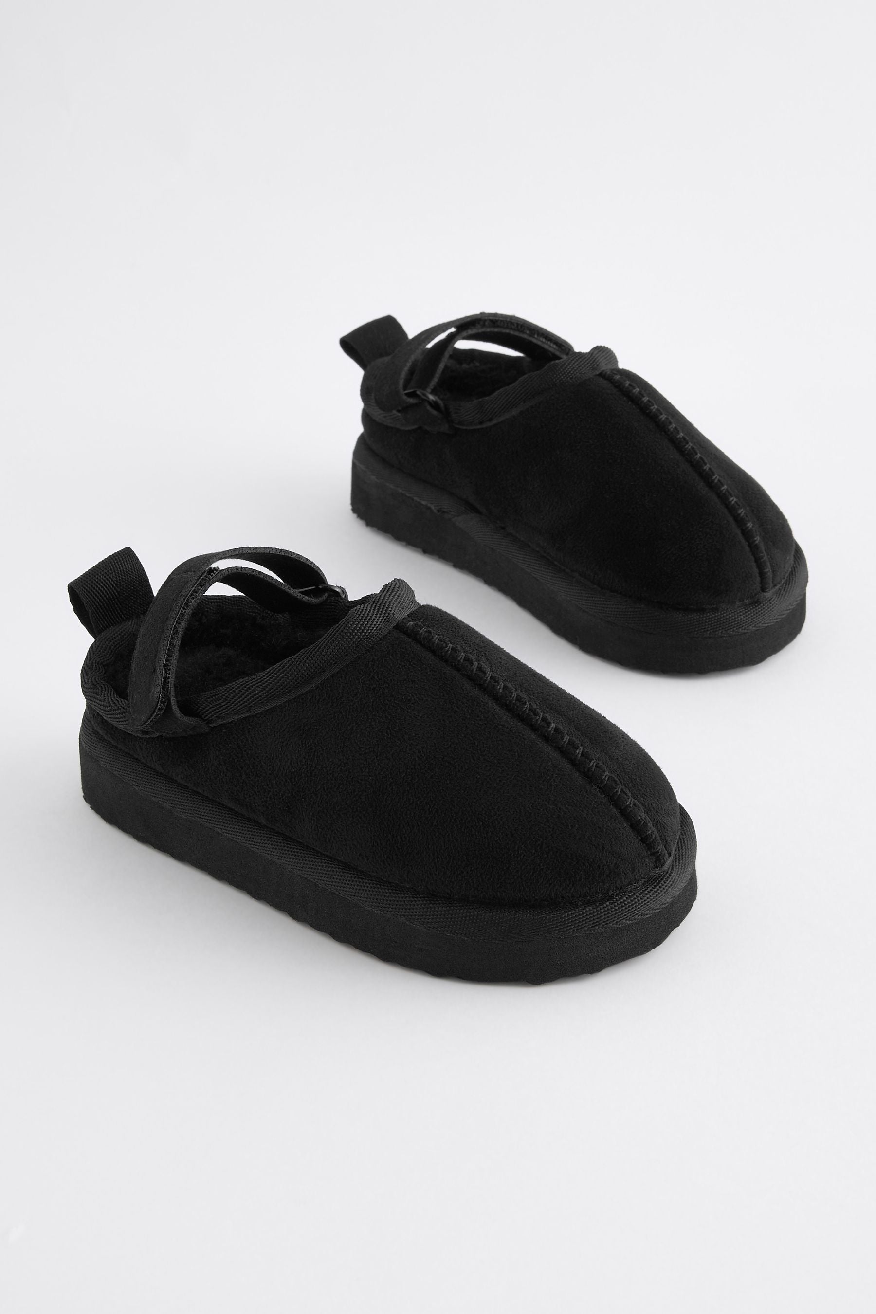 Black Cosy Slipper Mules