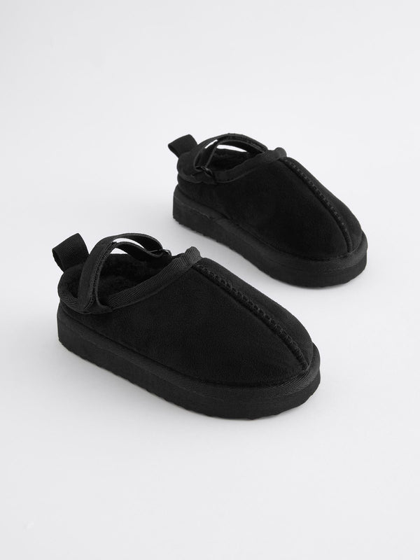 Black Cosy Slipper Mules