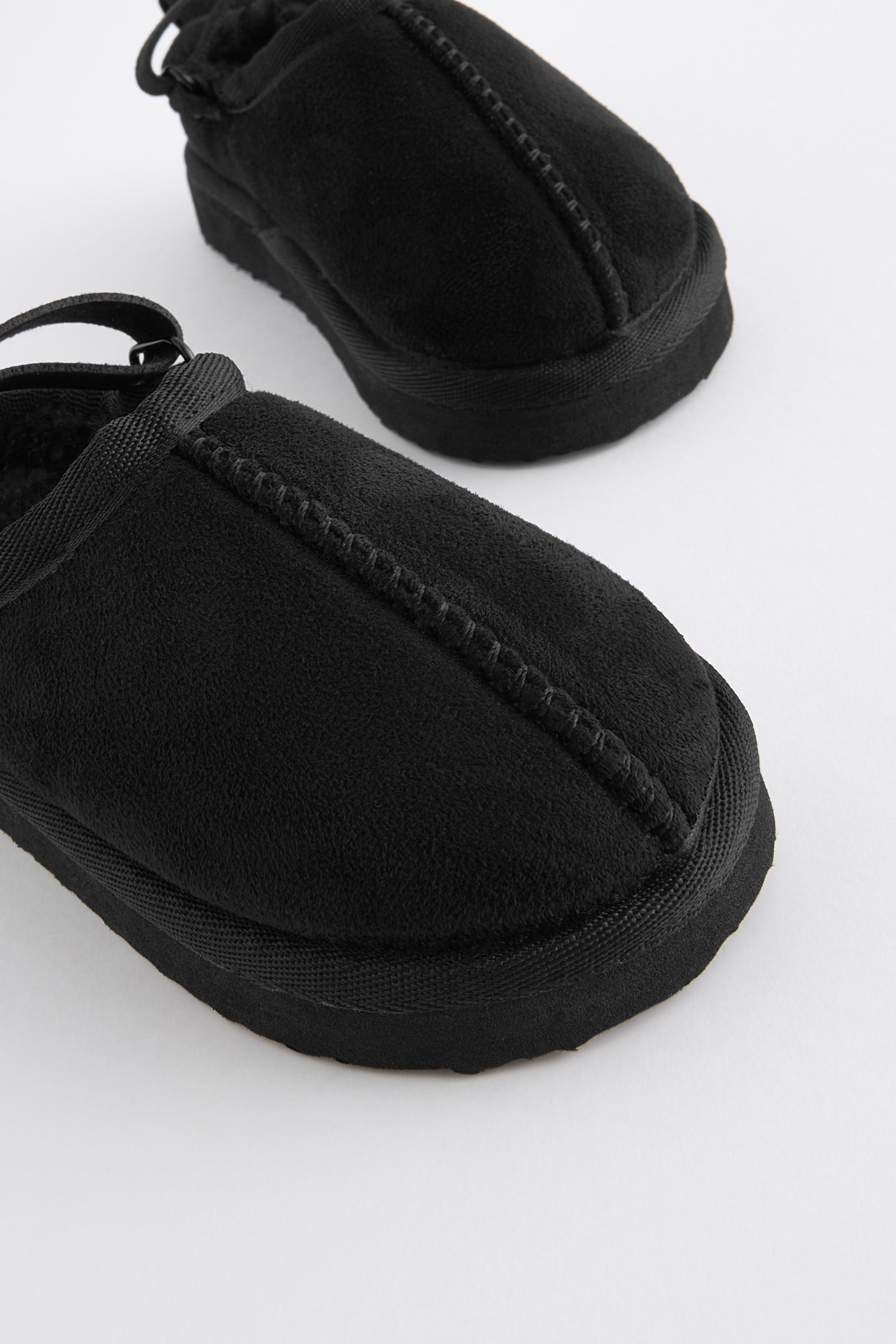 Black Cosy Slipper Mules