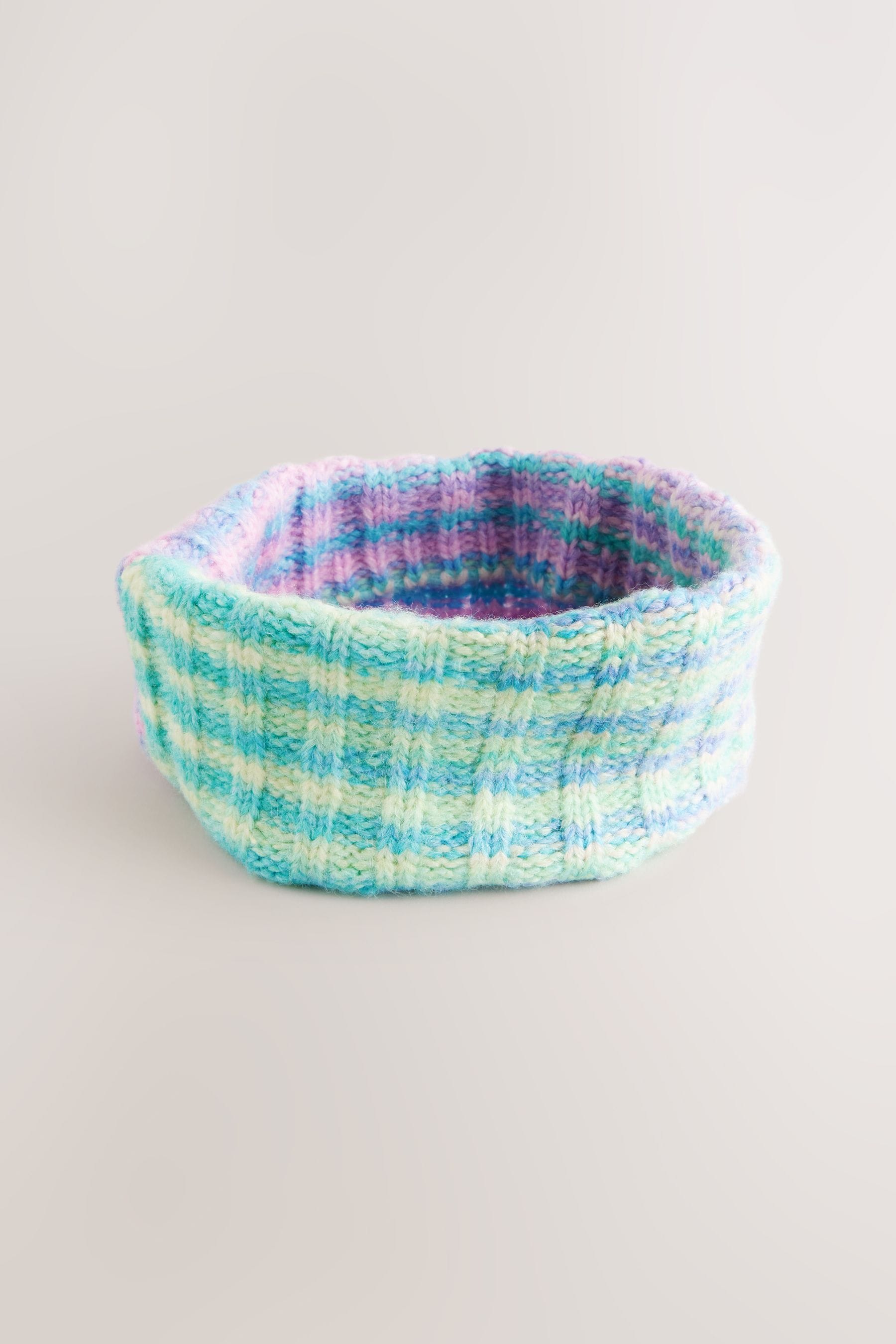 Blue/Green Ombre Knitted Snood Scarf (3-16yrs)