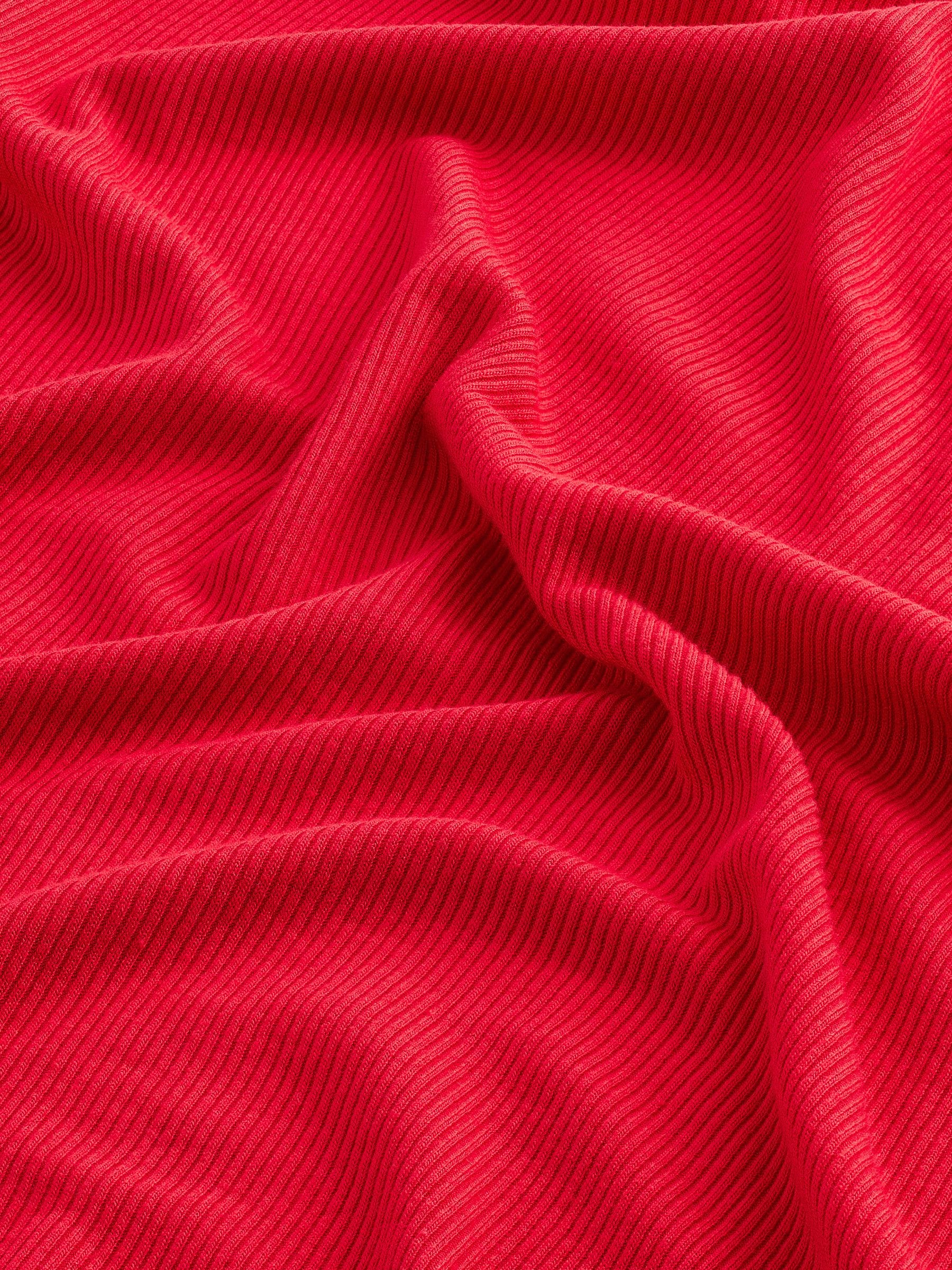 Red Ribbed Long Sleeve Pyjamas