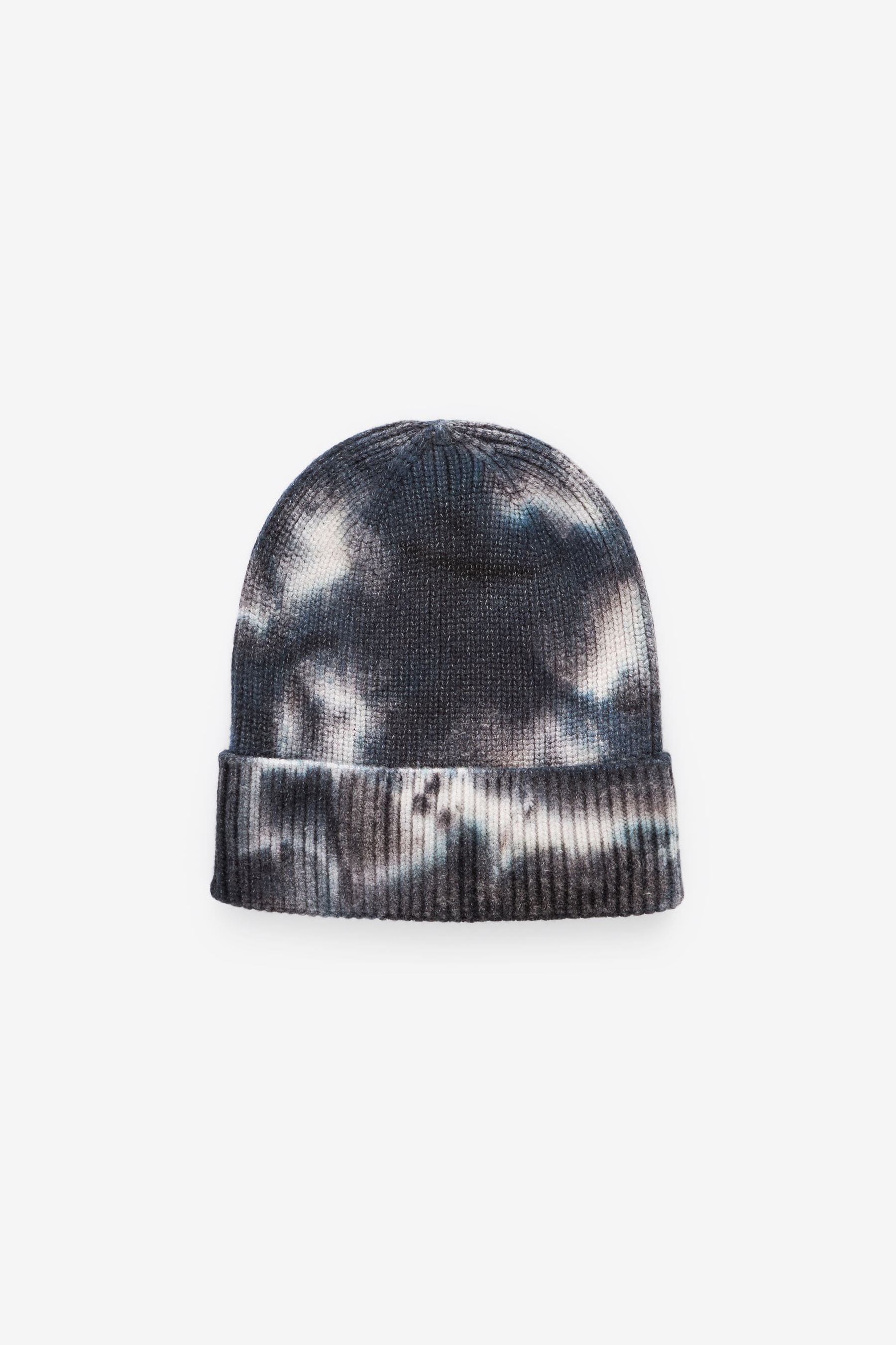 Monochrome Tie Dye Knitted Beanie Hat (1-16yrs)