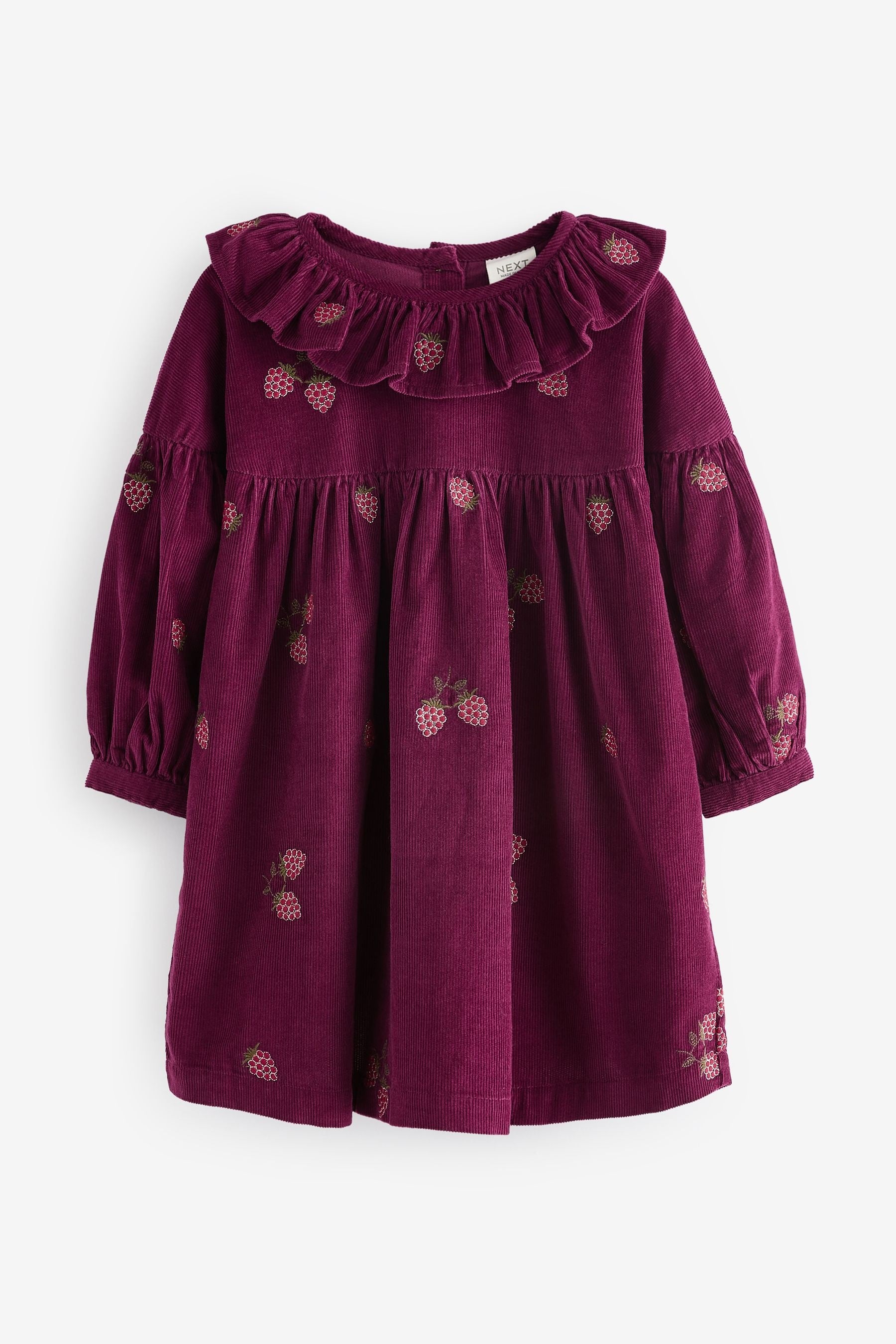 Pink Raspberry Embroidered Collar Dress (3mths-8yrs)