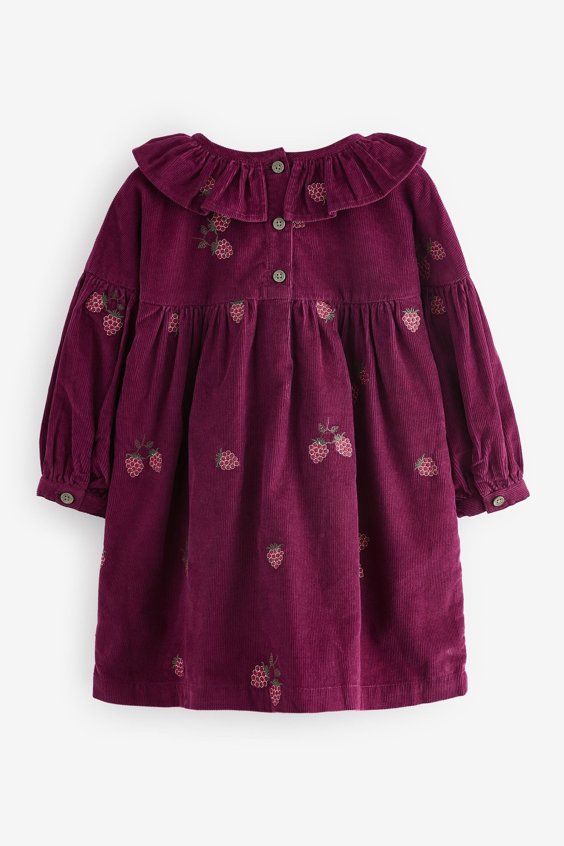 Pink Raspberry Embroidered Collar Dress (3mths-8yrs)