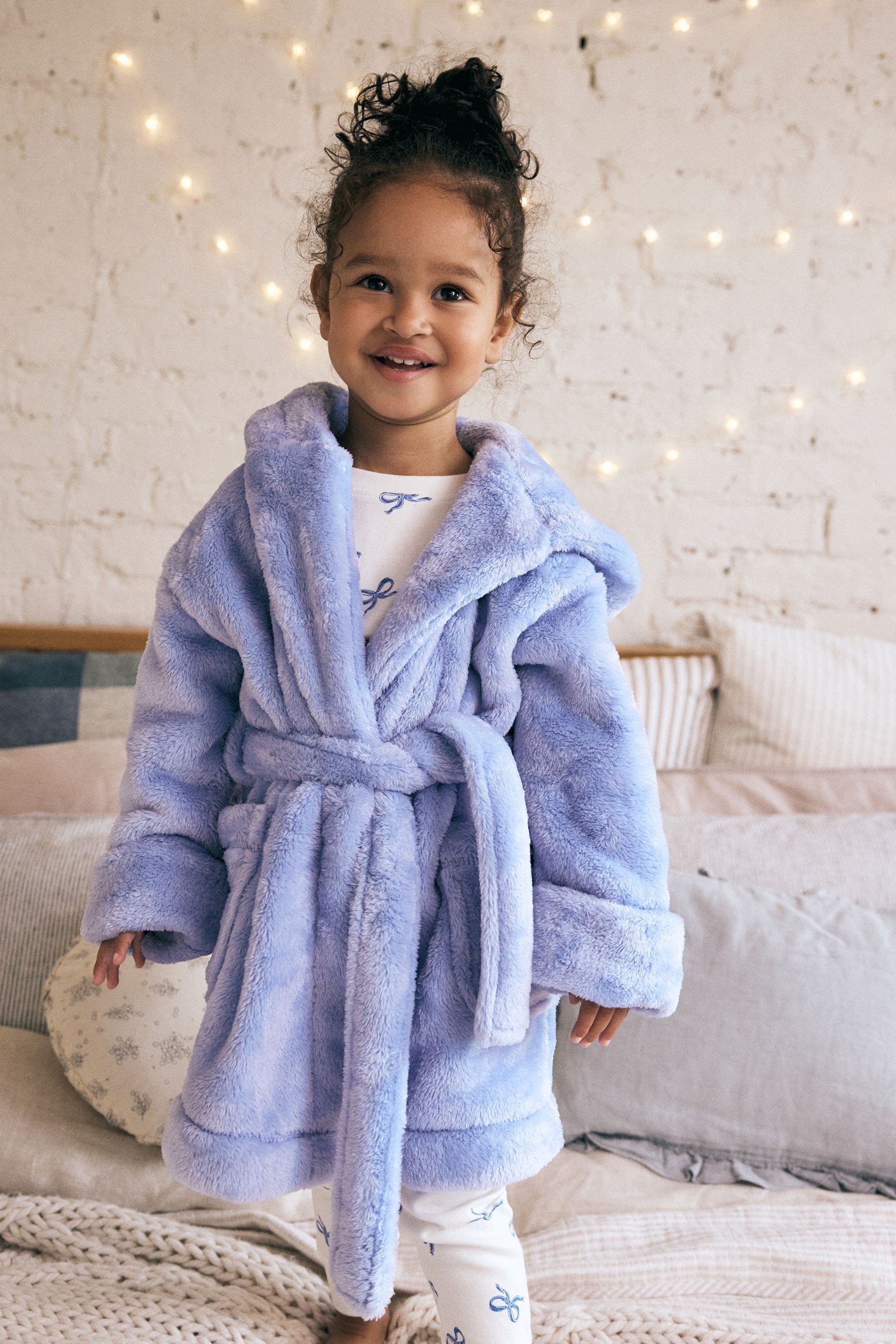 Blue Soft Touch Fleece Dressing Gown (9mths-16yrs)