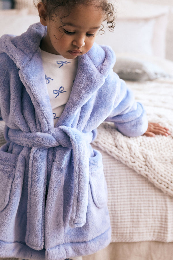 Blue Soft Touch Fleece Dressing Gown (9mths-16yrs)