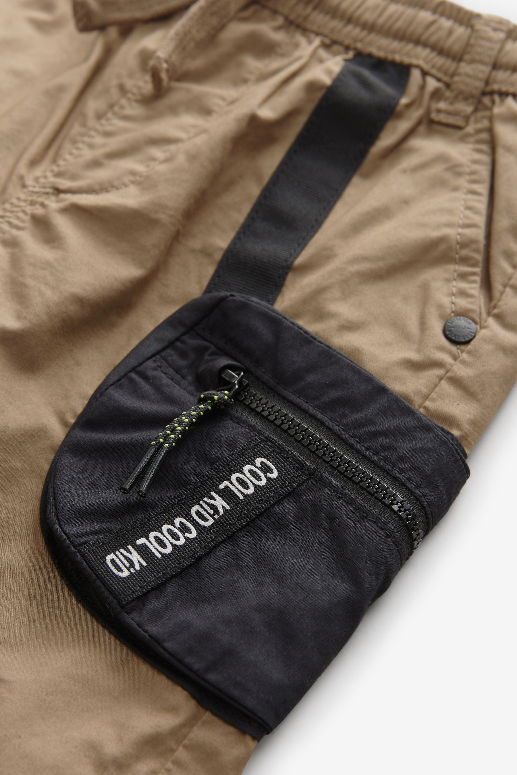 Tan Brown Bumbag Lined 100% Cotton Cargo Trousers (3mths-7yrs)