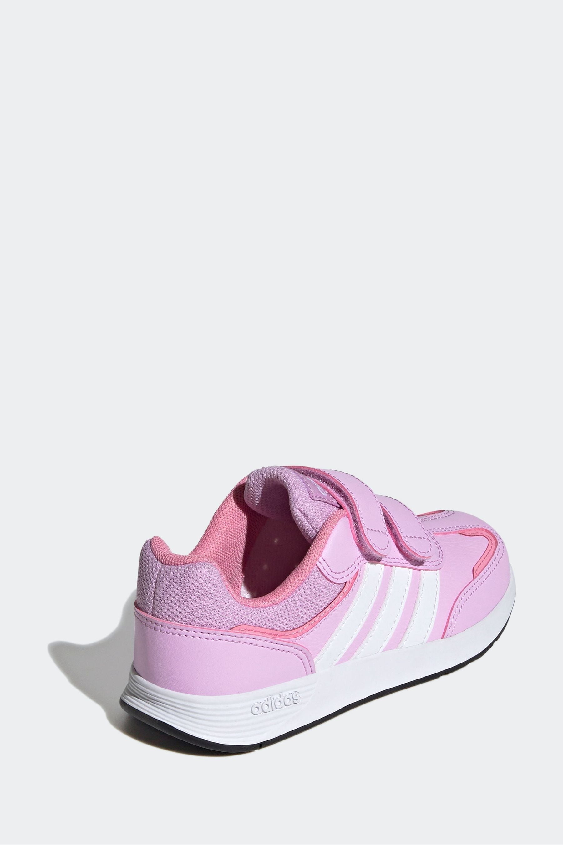 adidas White/Pink Kids Tensaur Switch Shoes