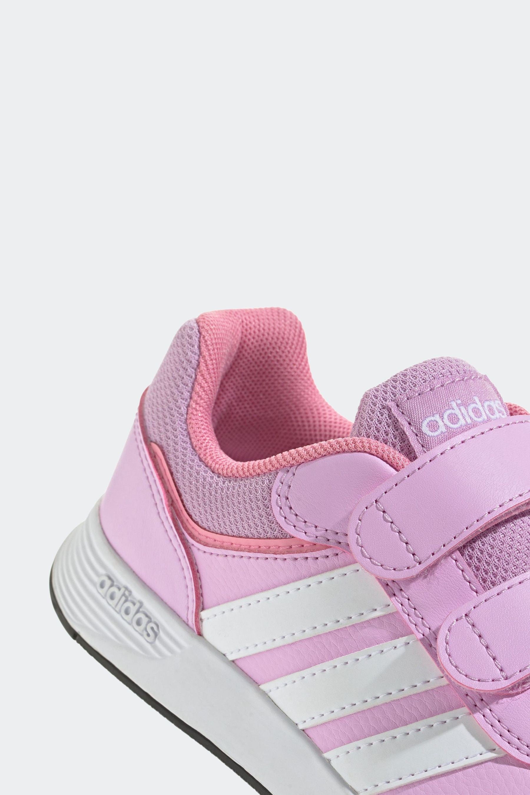 adidas White/Pink Kids Tensaur Switch Shoes