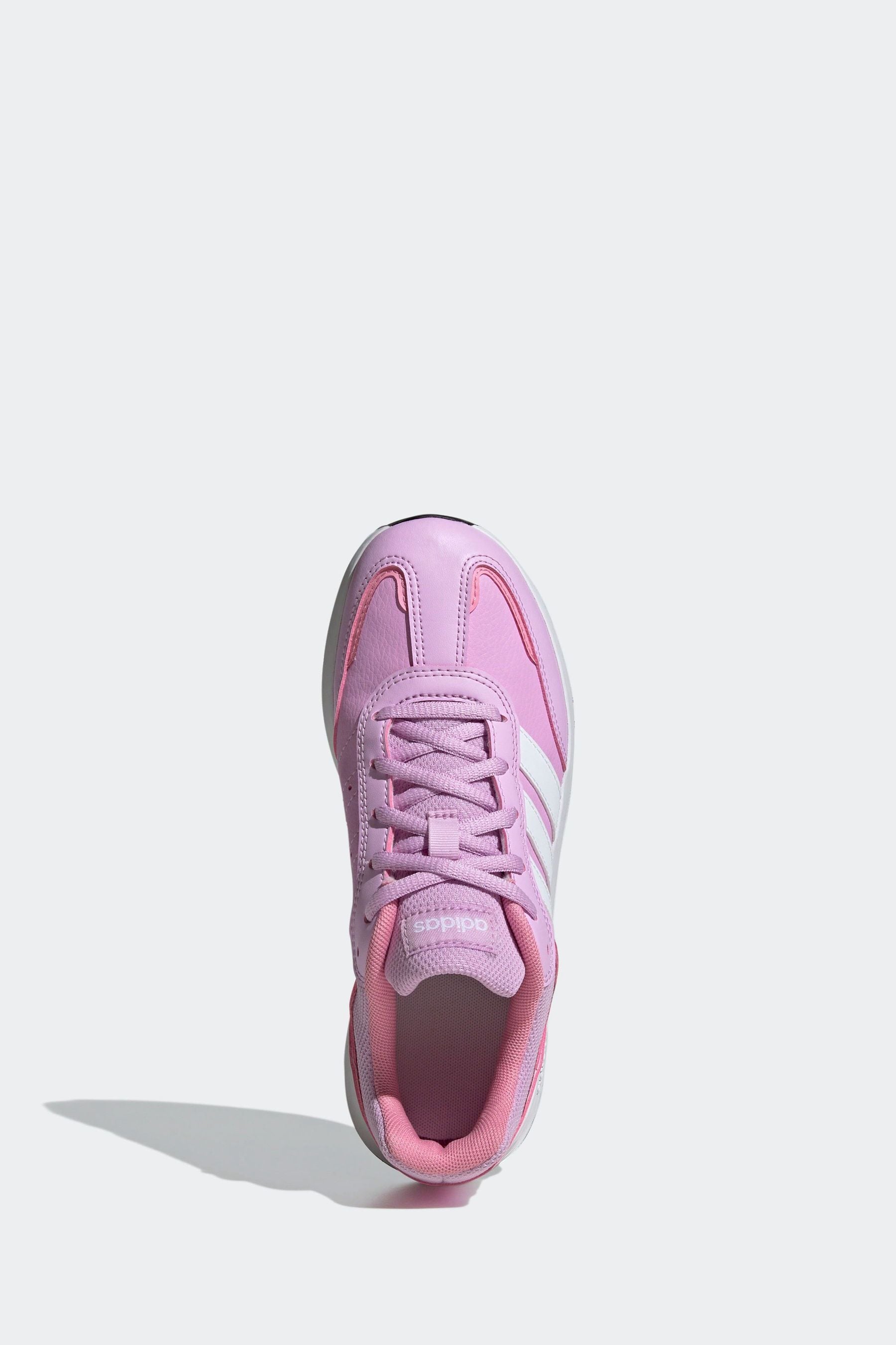 adidas White/Pink Kids Tensaur Switch Trainers