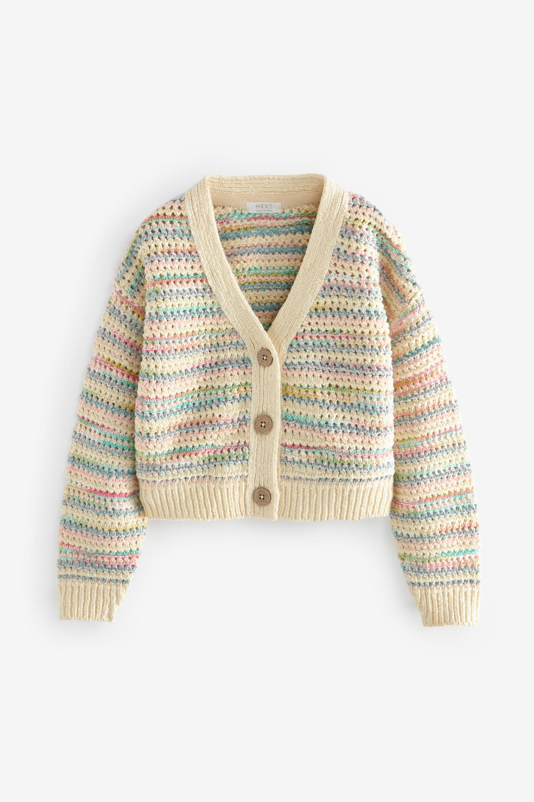 Rainbow Crochet Cardigan (3-16yrs)