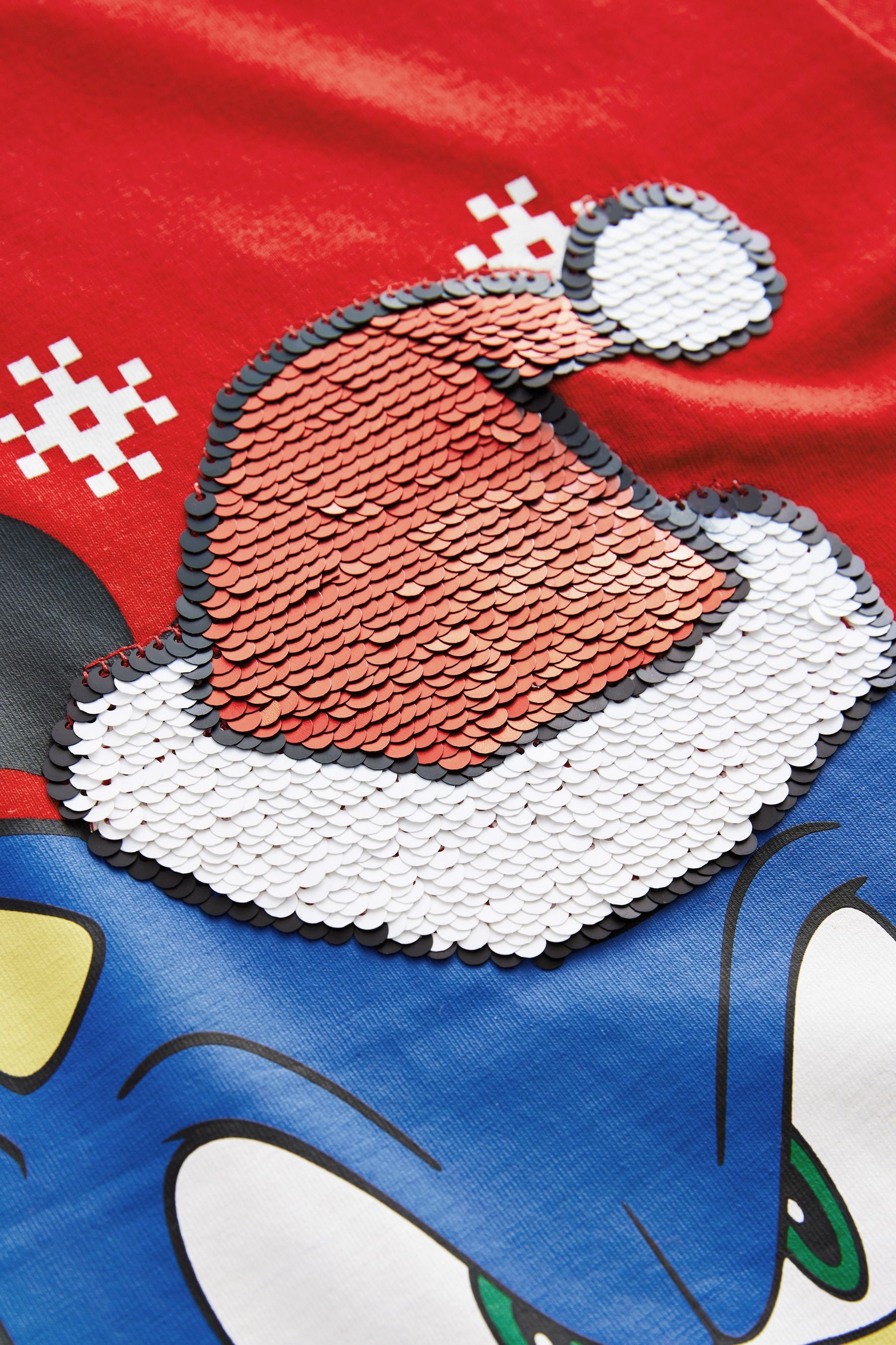 Red Licensed Sonic Christmas 100% Cotton T-Shirt (3-16yrs)