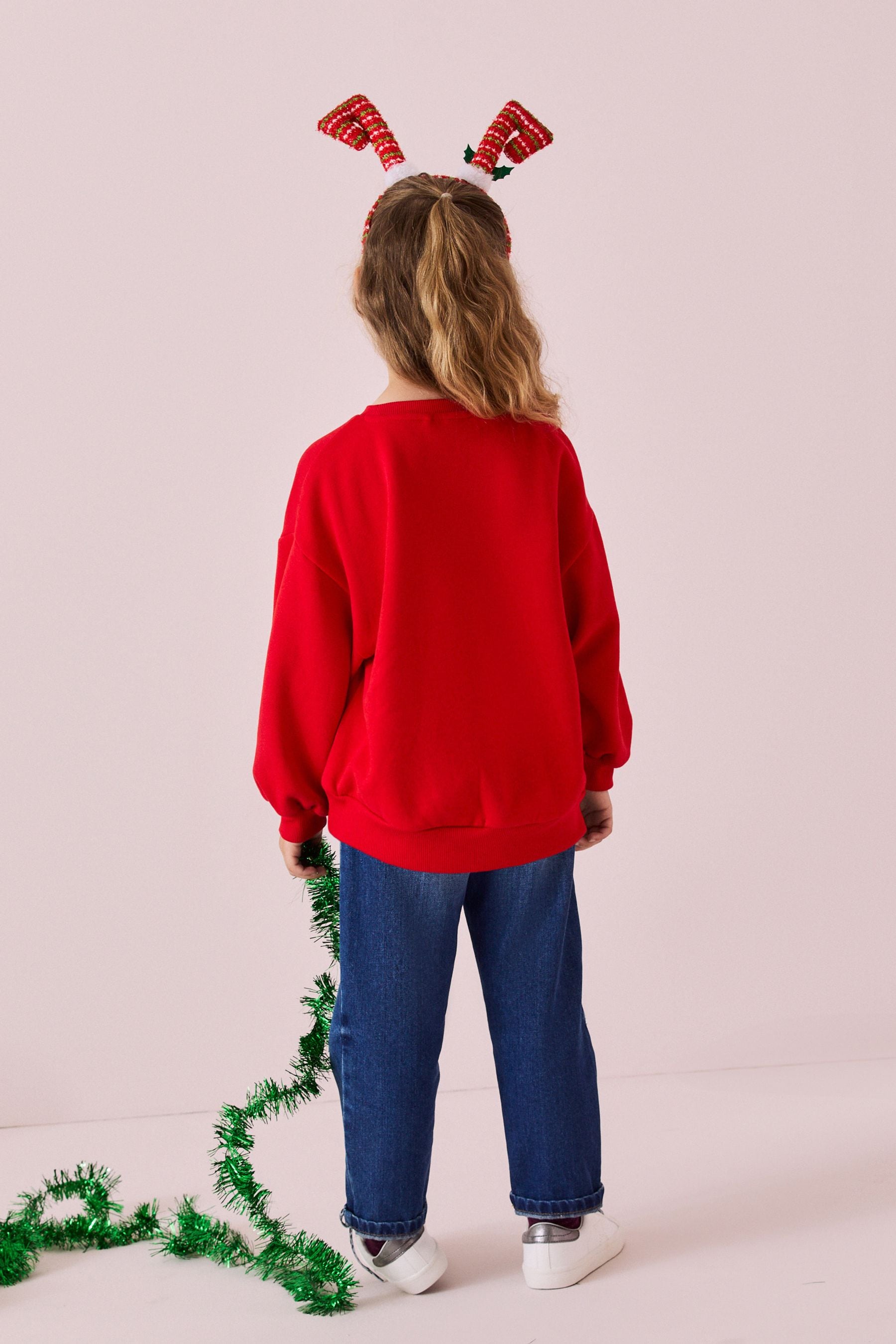 Red Rudolph Christmas Sweatshirt (3-16yrs)