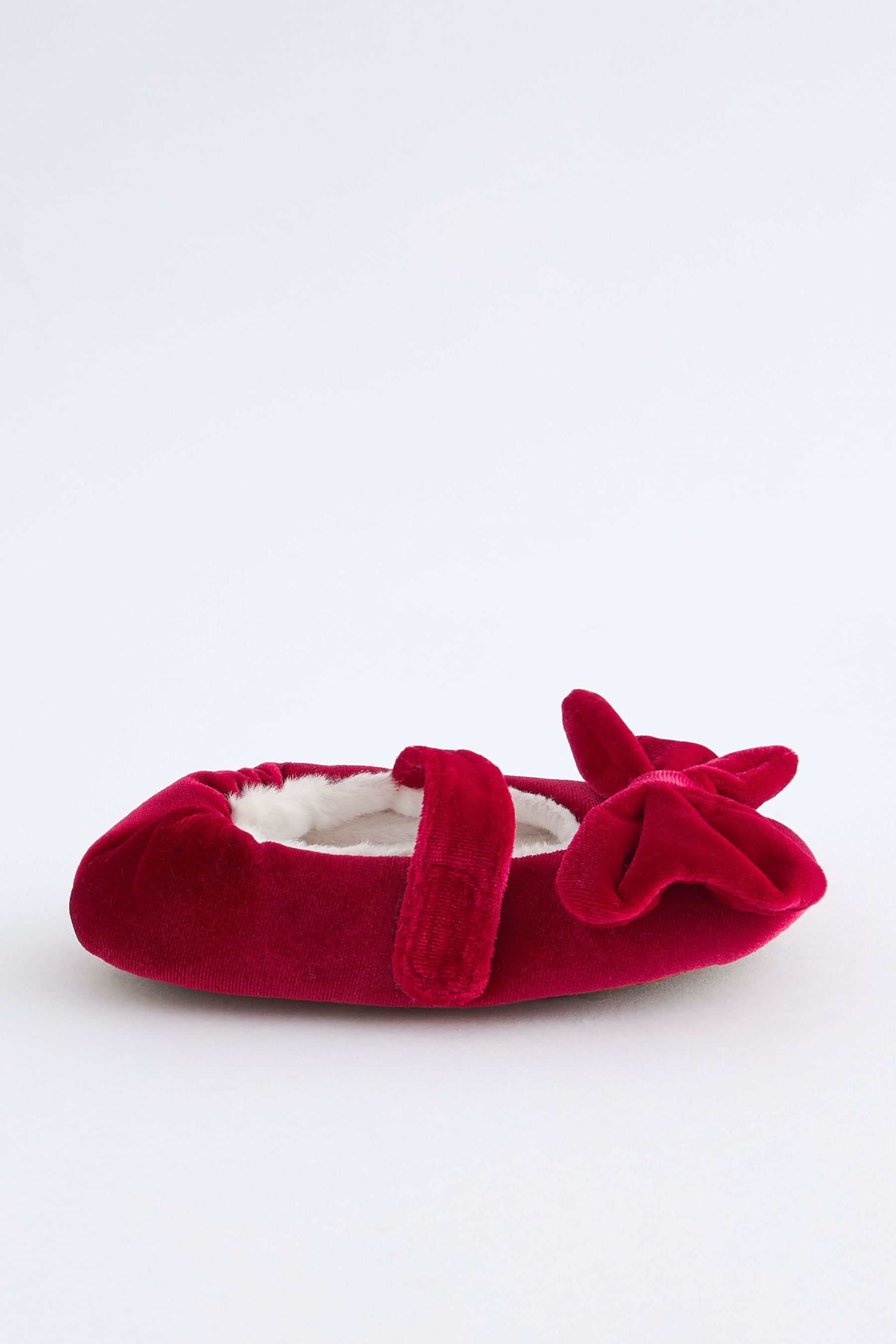 Red Bow Ballet Slippers