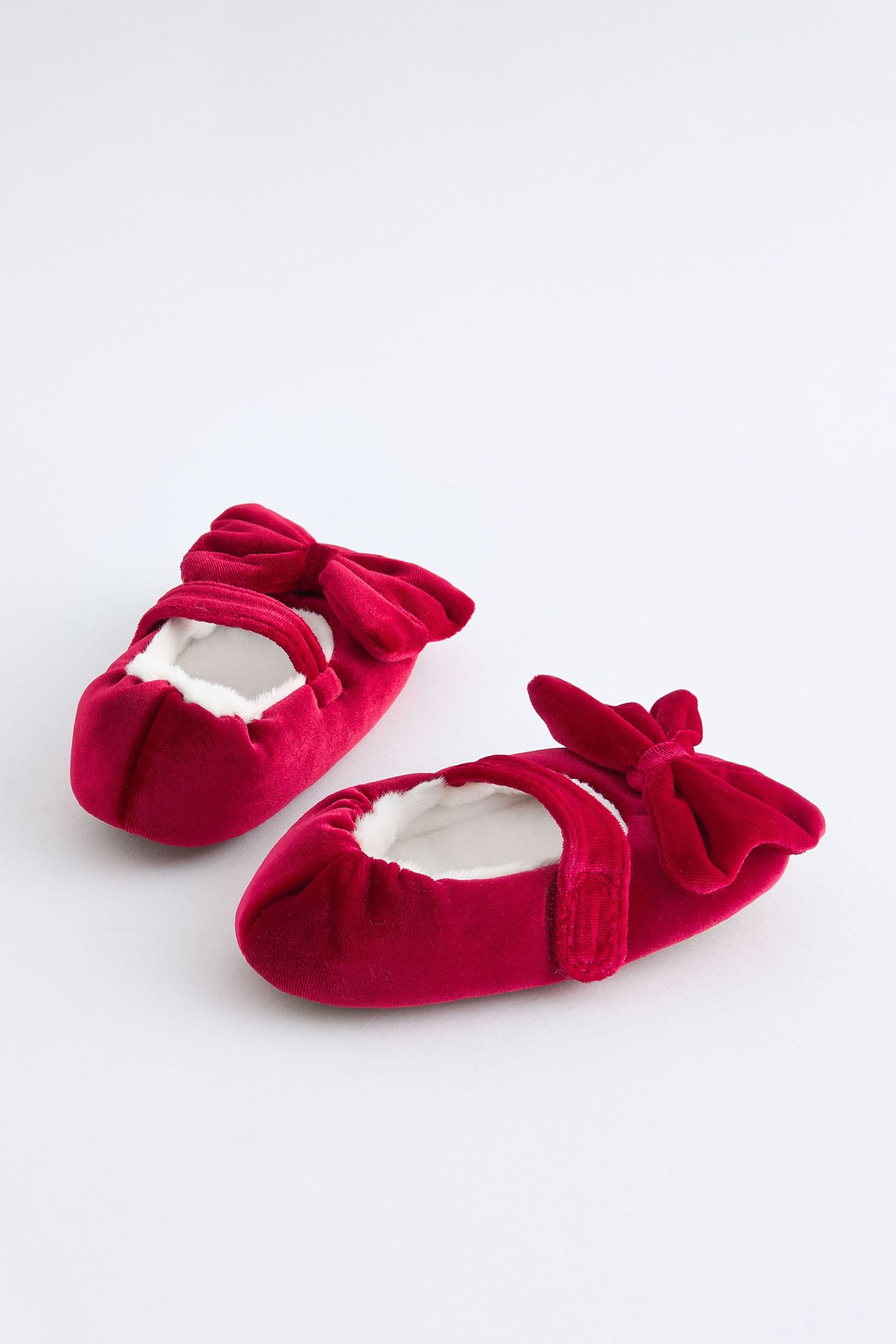 Red Bow Ballet Slippers