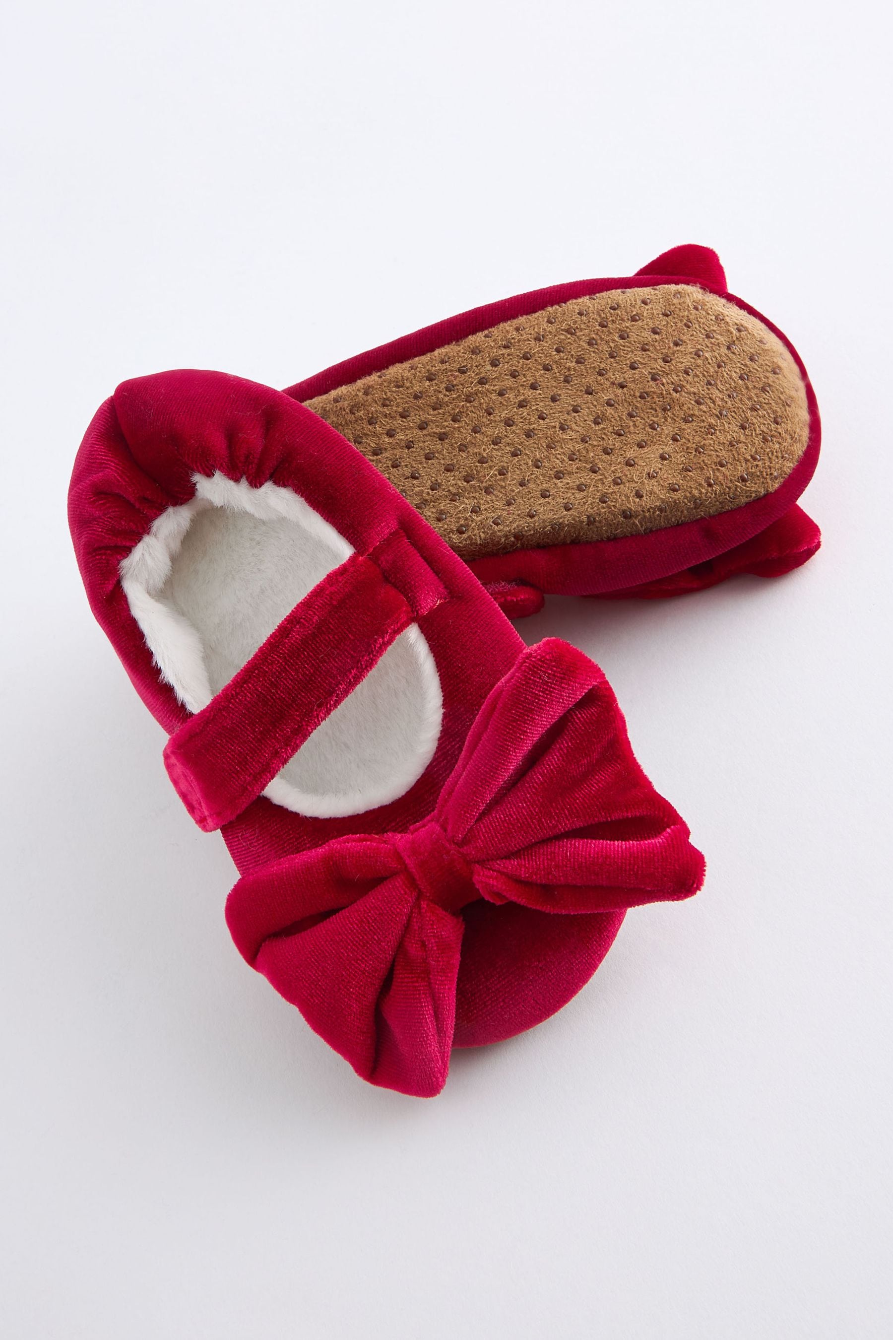 Red Bow Ballet Slippers