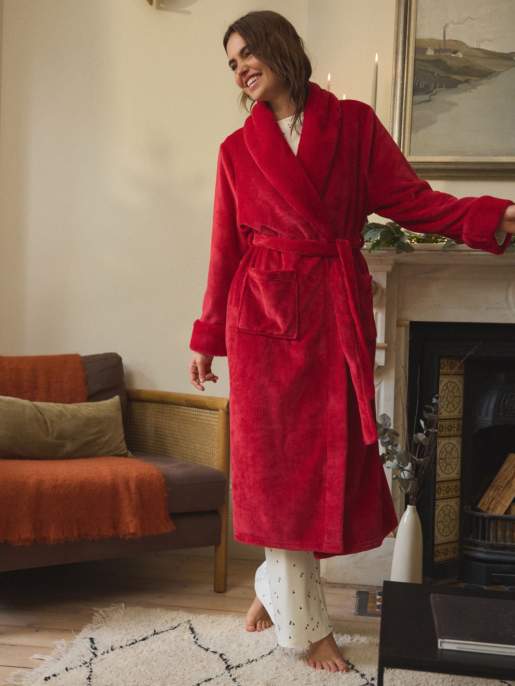 Red Supersoft Dressing Gown