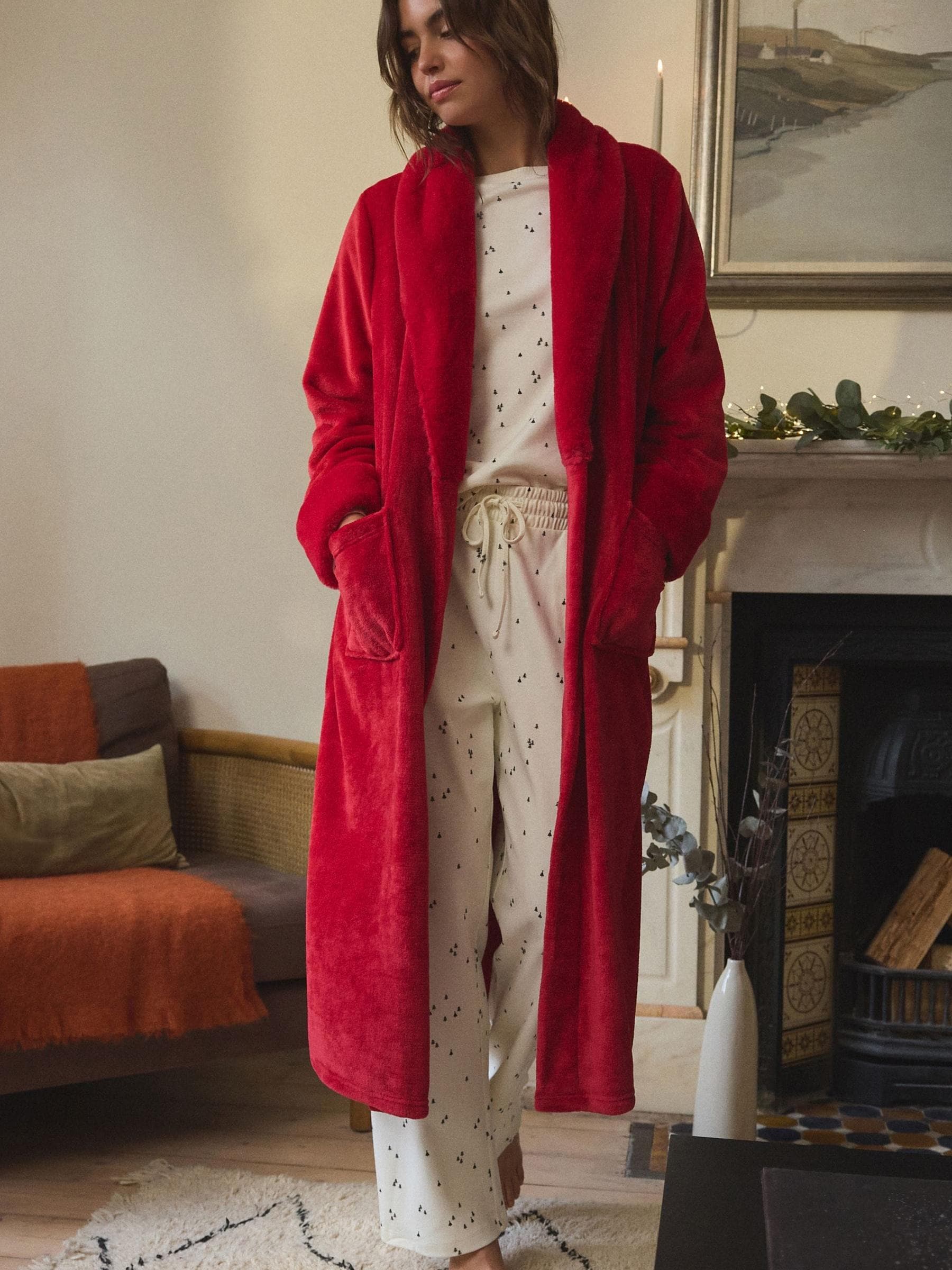 Red Supersoft Dressing Gown