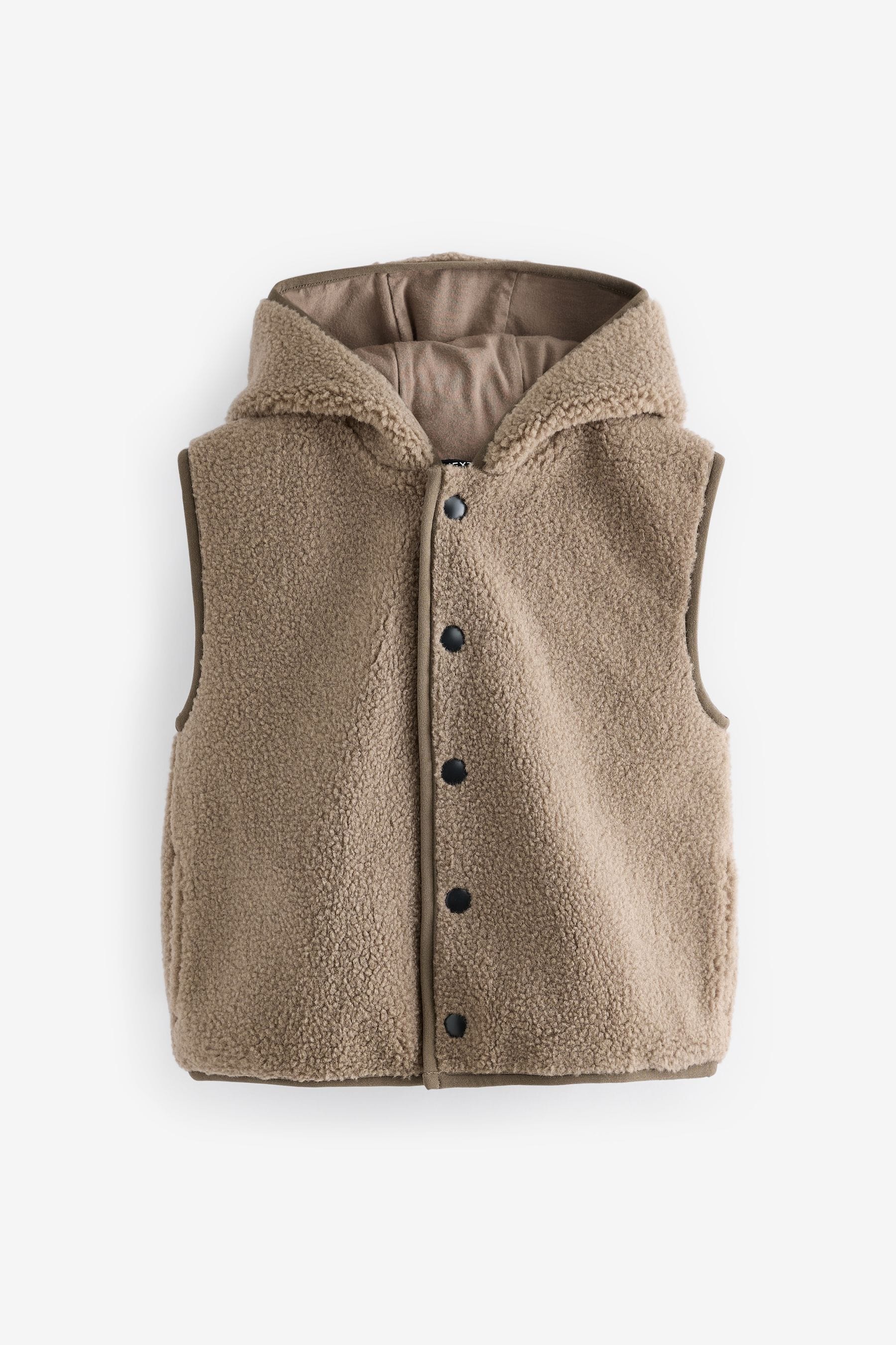 Tan Brown Fleece Gilet Jacket (3mths-7yrs)