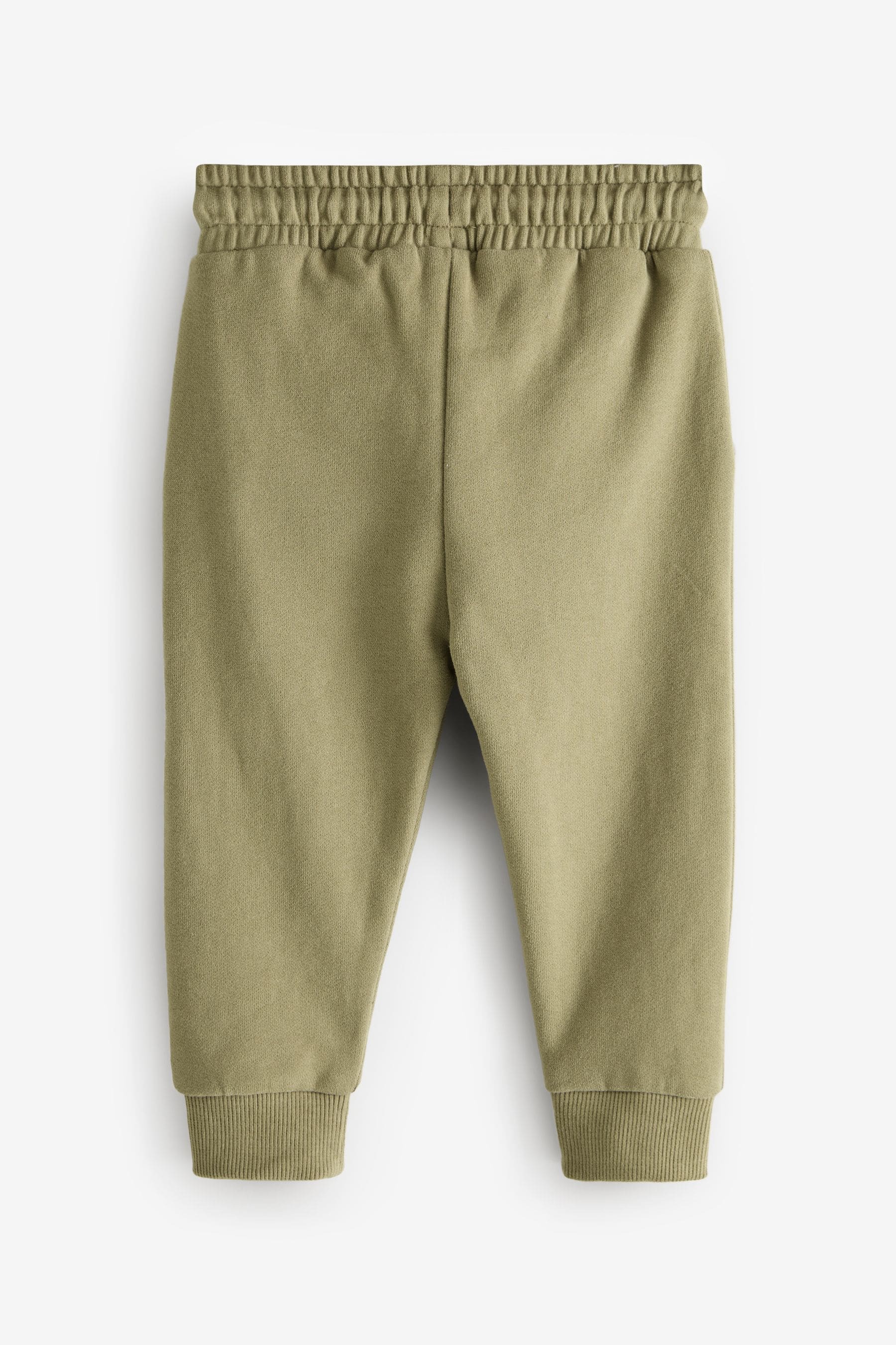 Rust Brown/Khaki/Sage Soft Touch Joggers 3 Pack (3mths-7yrs)