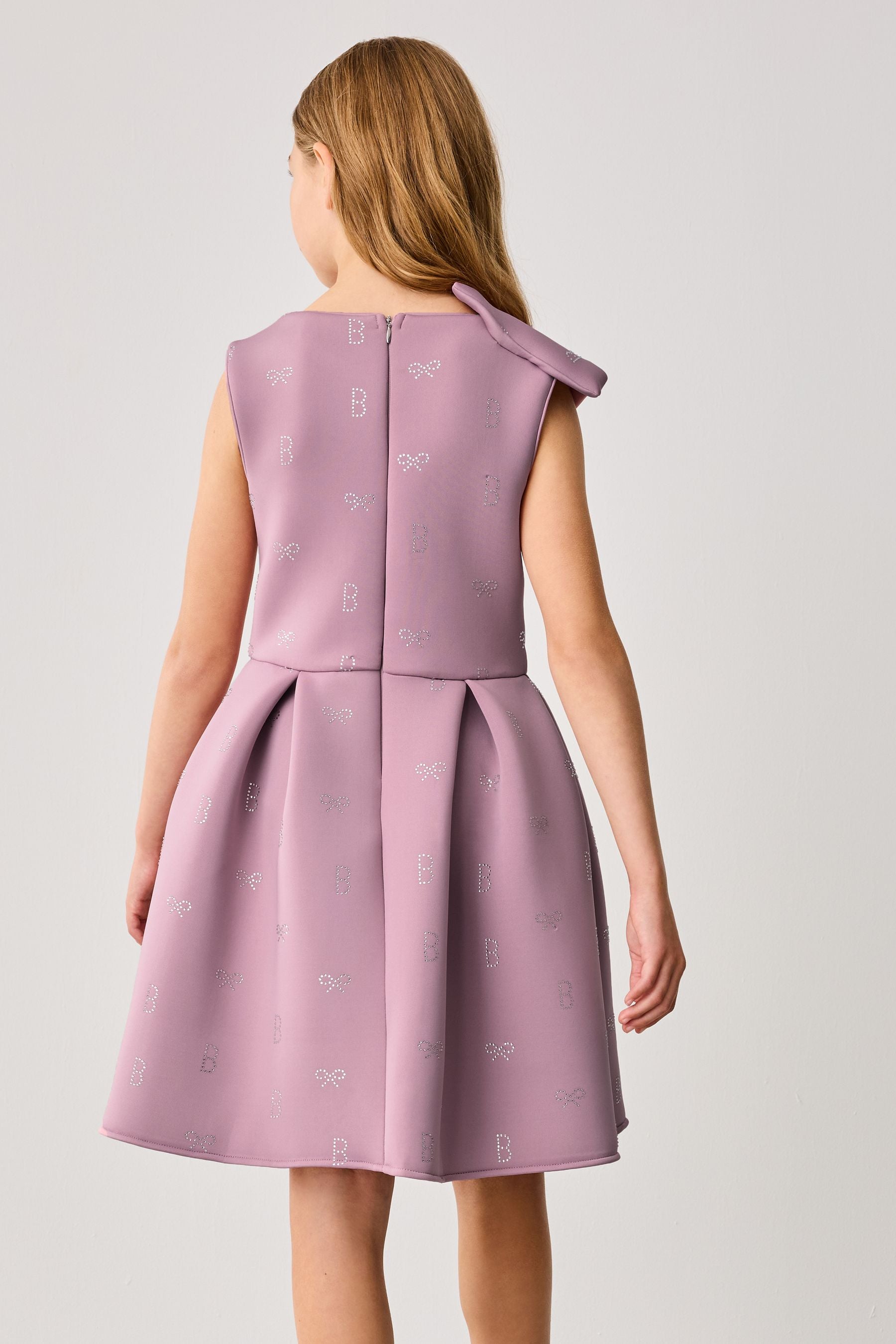 Baker by Ted Baker Pink Bow Hotfix Scuba Dress