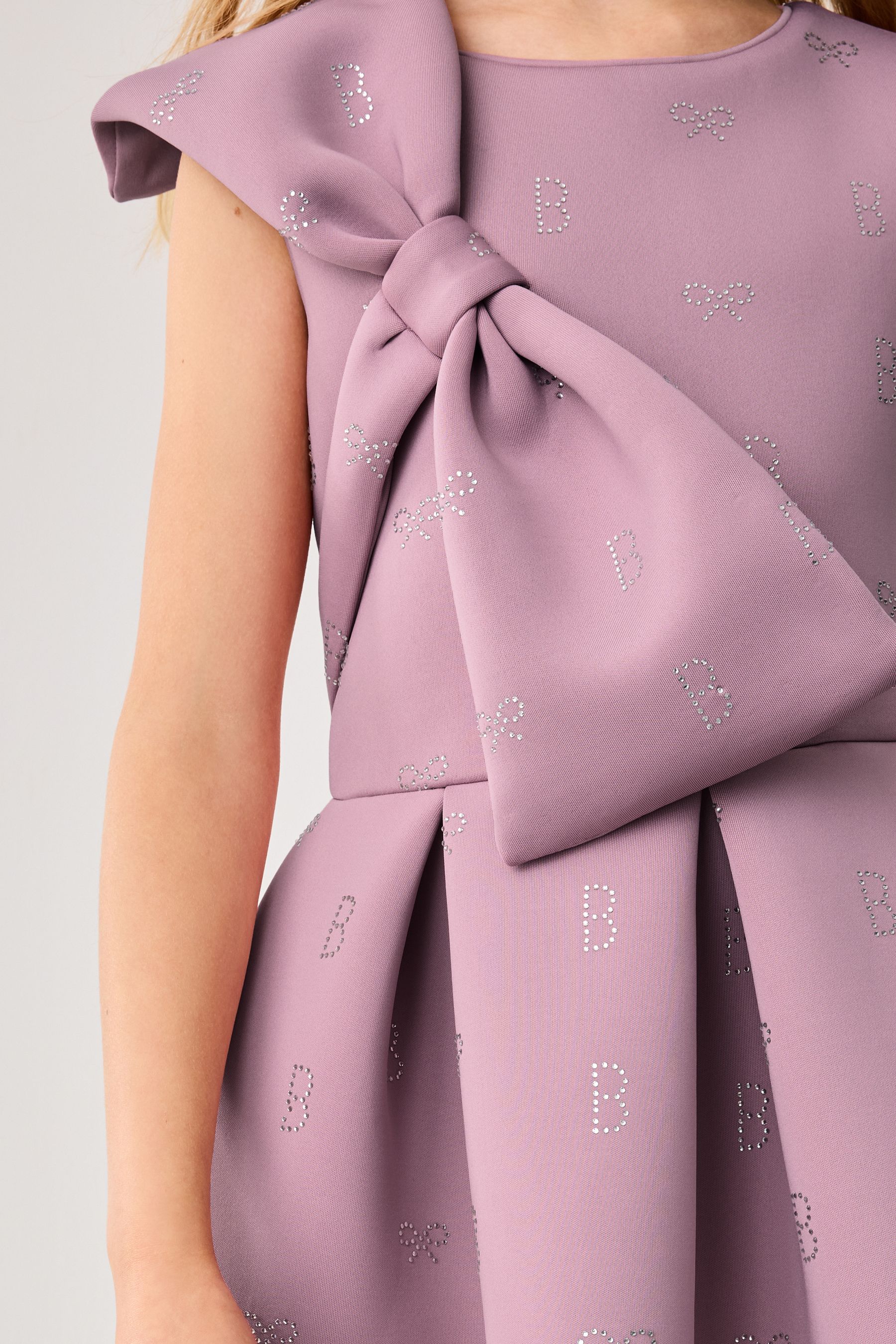 Baker by Ted Baker Pink Bow Hotfix Scuba Dress