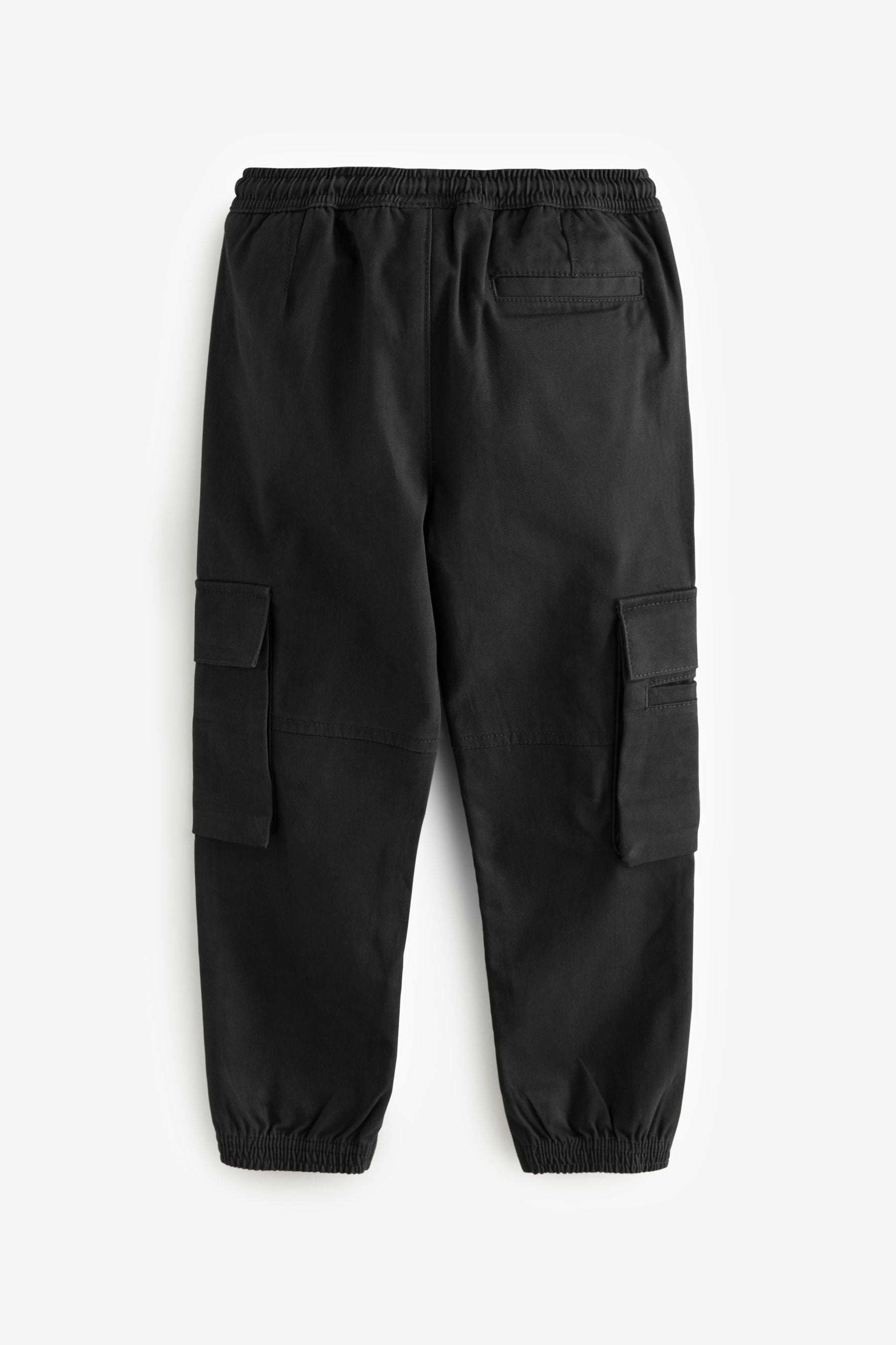 Black Cargo Graffiti Embroidery Trousers (3-16yrs)