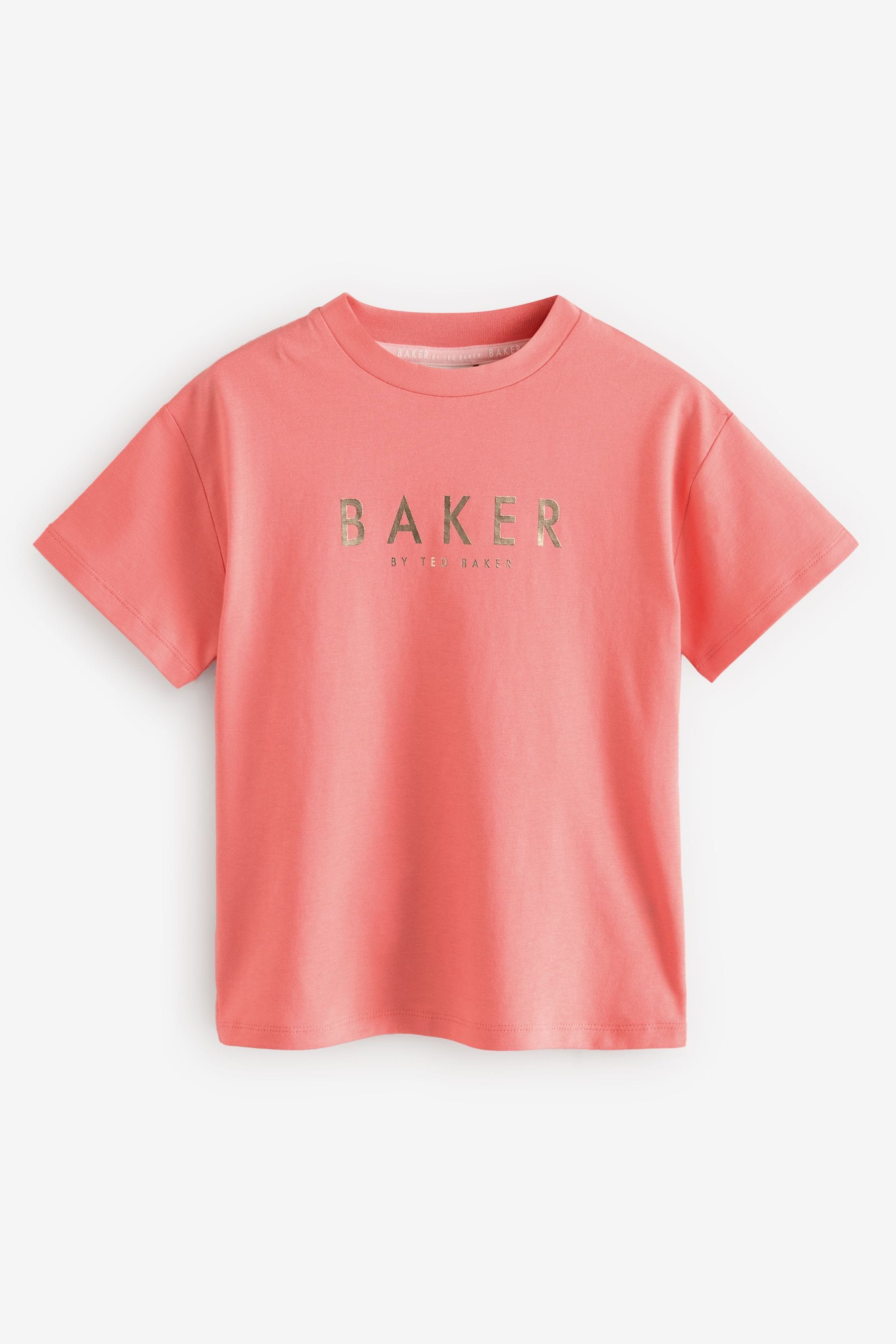 Baker by Ted Baker Pink/White 100% Cotton T-Shirts 5 Pack