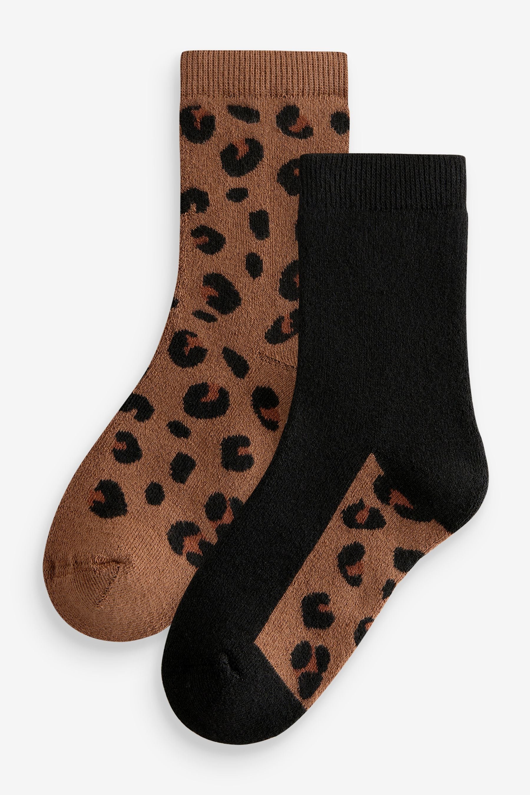 Leopard Print Thermal Boot Socks 2 Pack