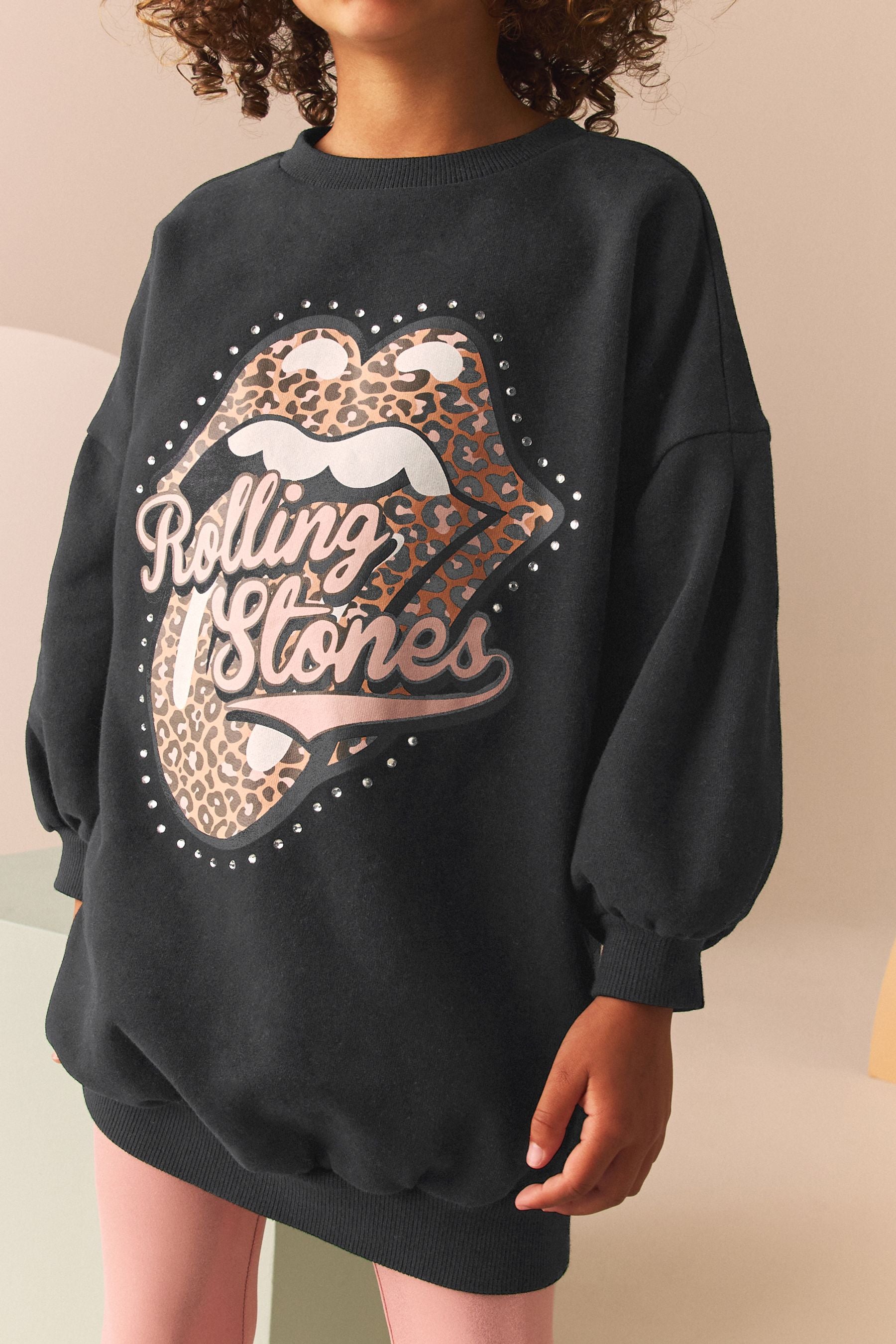 Rolling Stones Charcoal Grey Jumper Dress (3-16yrs)