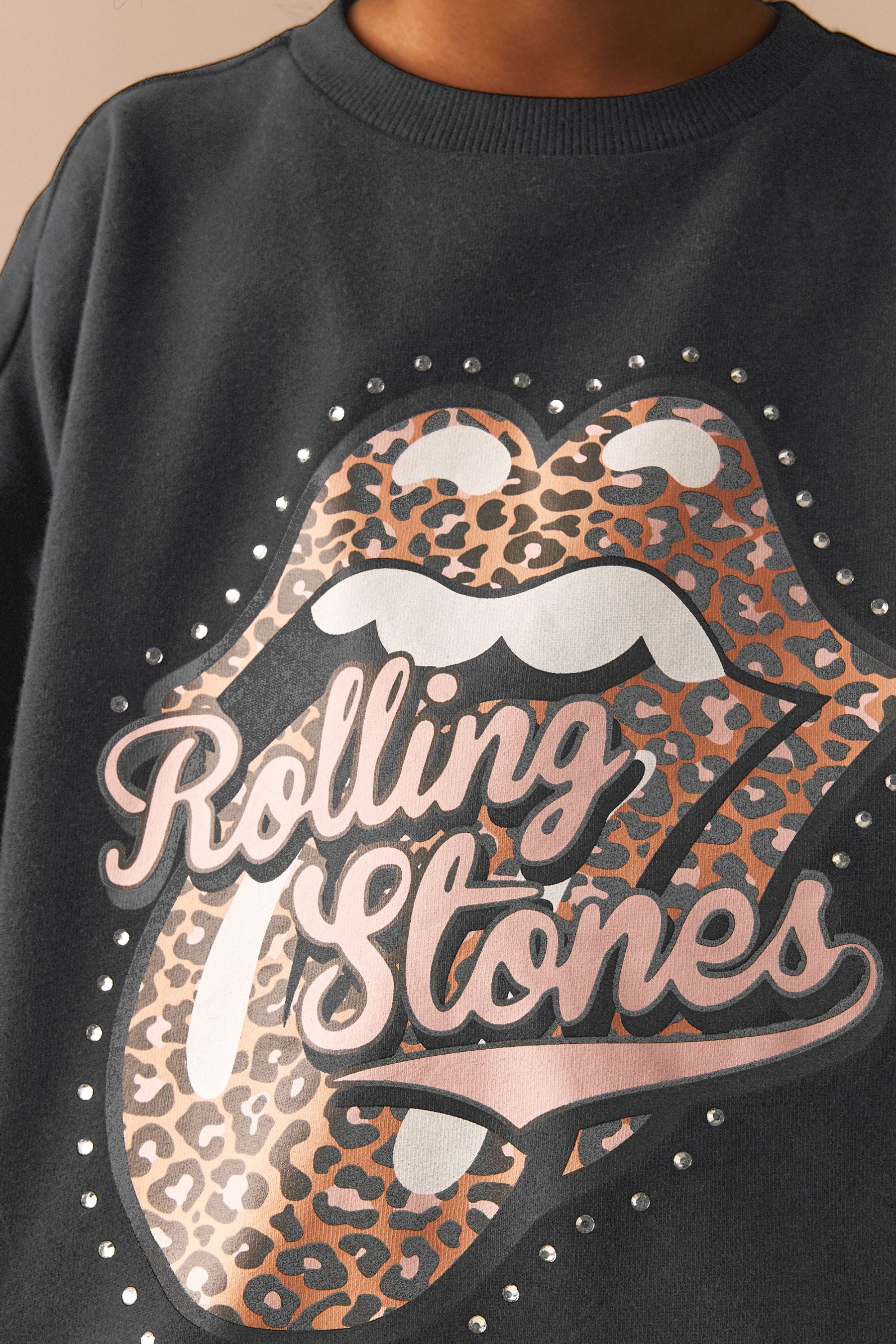 Rolling Stones Charcoal Grey License Oversized Sweatshirt (3-16yrs)